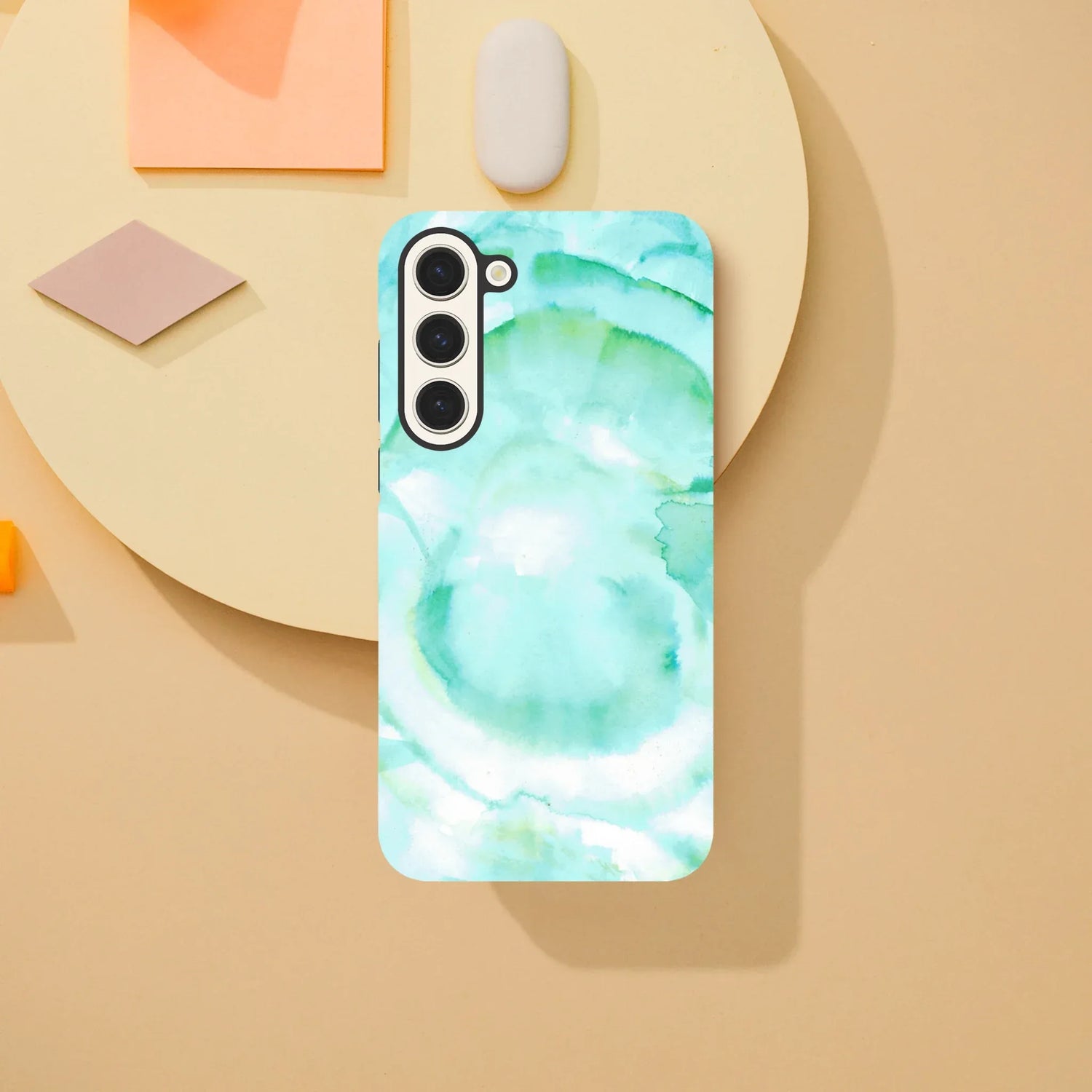 Premium Samsung Tough Case – Design Artistique Aqua Bloom - Laure Leprince - Artiste Peintre