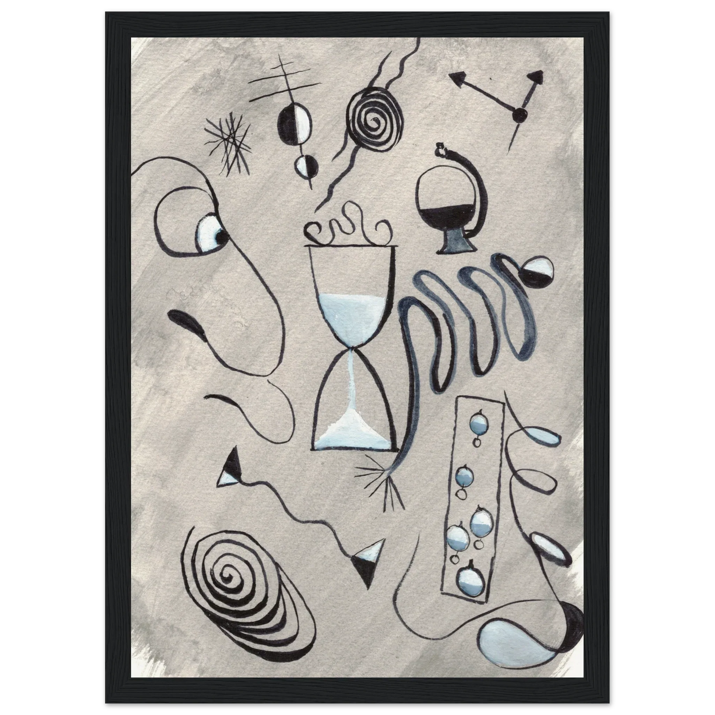 Affiche encadrée bois | Papier mat qualité musée | Aquarelle originale Laure Leprince - Laure Leprince - Artiste Peintre