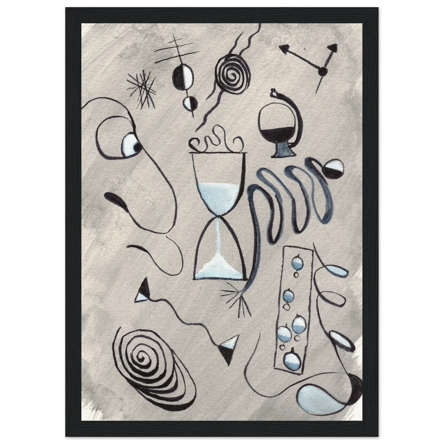 Affiche encadrée bois | Papier mat qualité musée | Aquarelle originale Laure Leprince - Laure Leprince - Artiste Peintre