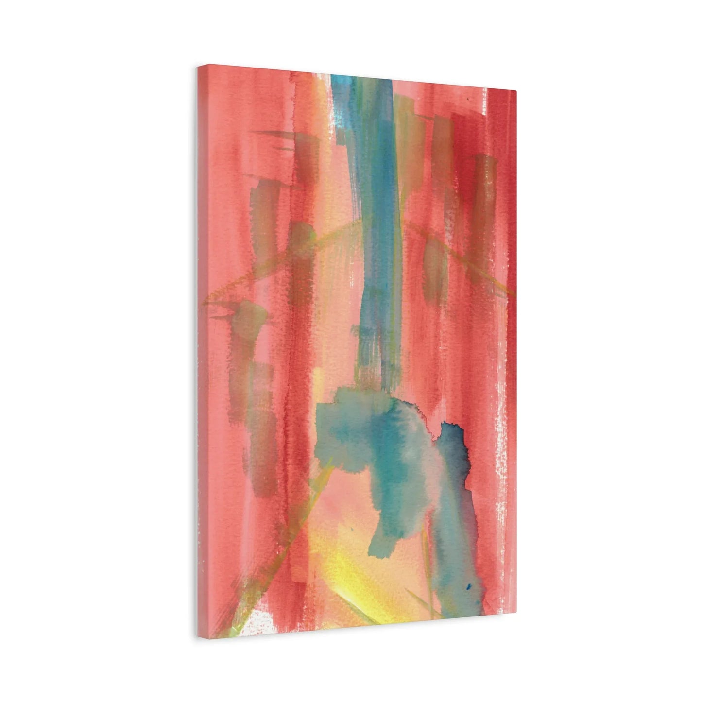 Abstract Watercolor Canvas Art Color Surge – Coastal Elegance & Sustainable Design - Laure Leprince - Artiste Peintre