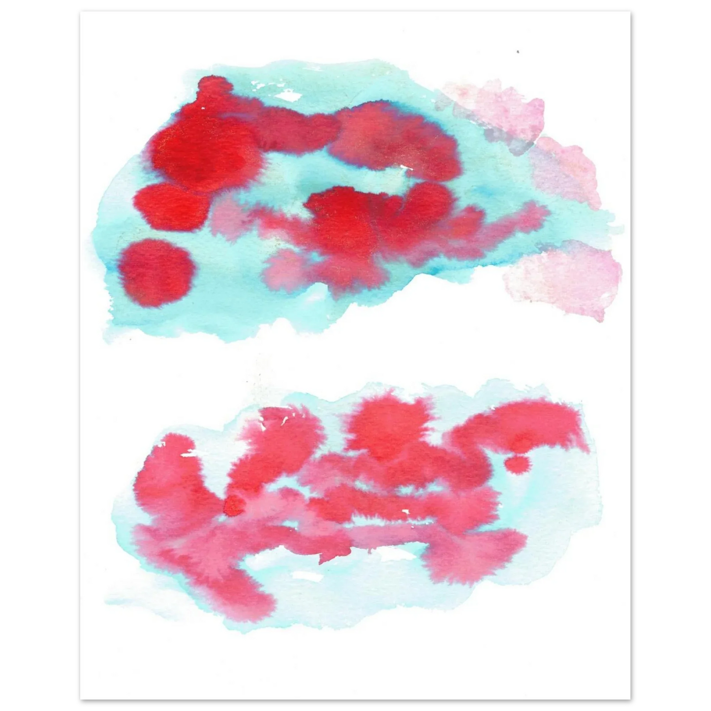 Premium Matte Paper Poster Aquarelle Originale RDJ3-7 - Laure Leprince - Artiste Peintre