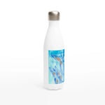 Bouteille isotherme en acier inoxydable 500 ml Blue Sprouts – Design artistique exclusif - Laure Leprince - Artiste Peintre