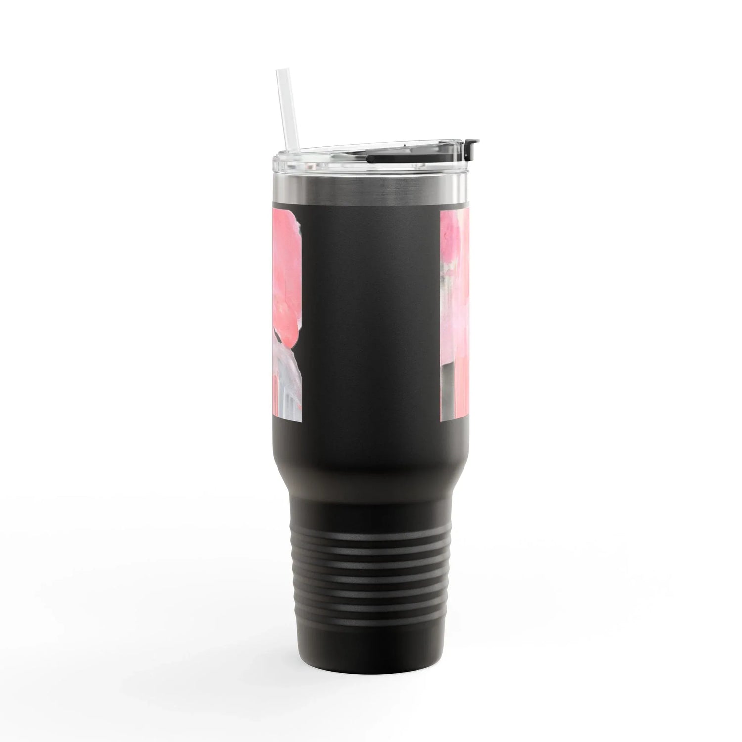40oz Insulated Travel Mug –Blush Cascade Watercolor Design - Laure Leprince - Artiste Peintre