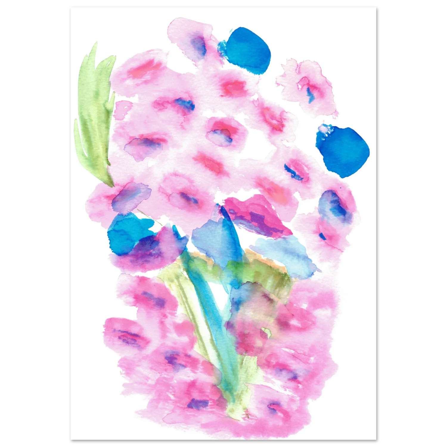 Affiche premium sur papier mat Bouquet Rosé – Art mural de qualité supérieure - Laure Leprince - Artiste Peintre