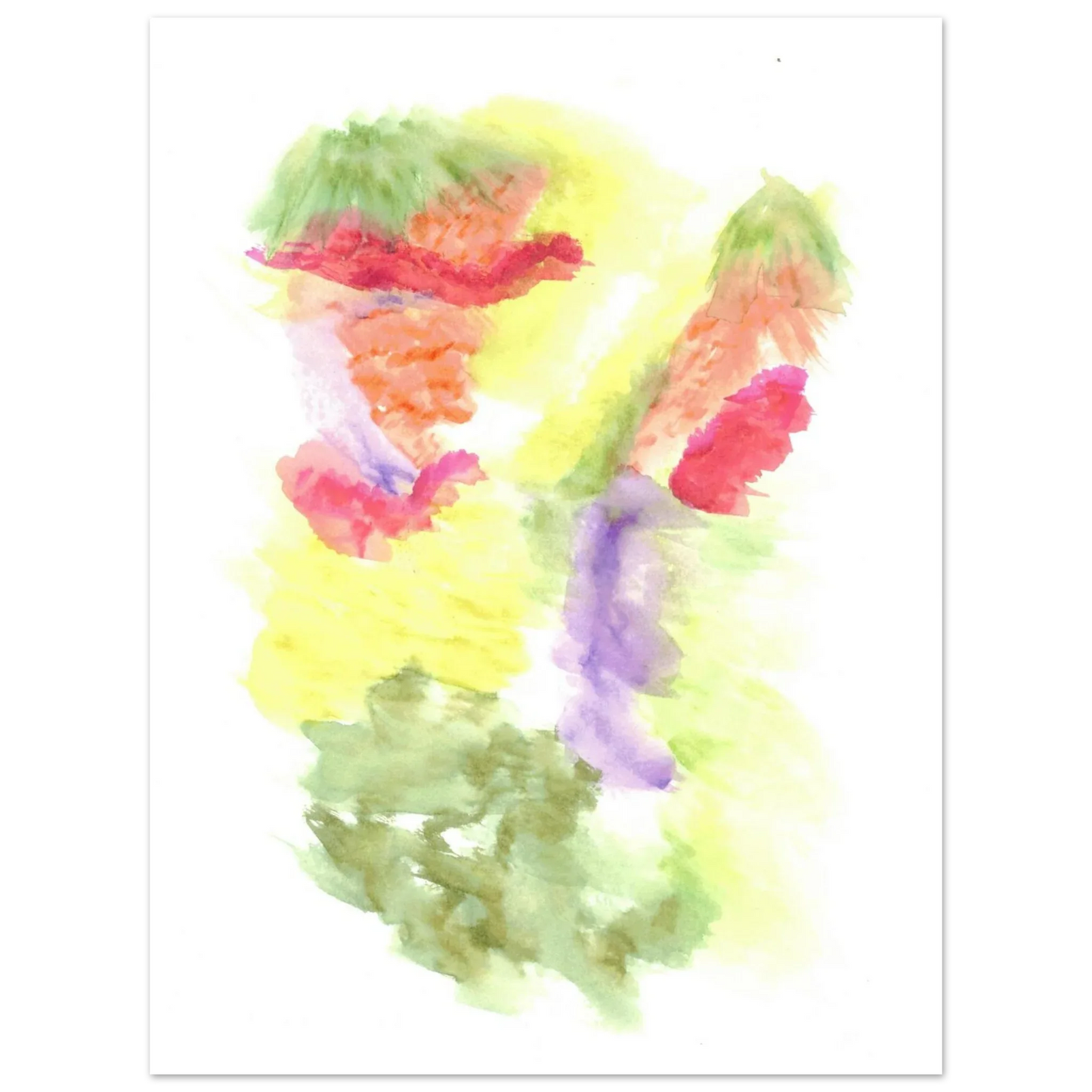 Premium Matte Paper Poster Aquarelle Originale RDJ3-1 - Laure Leprince - Artiste Peintre