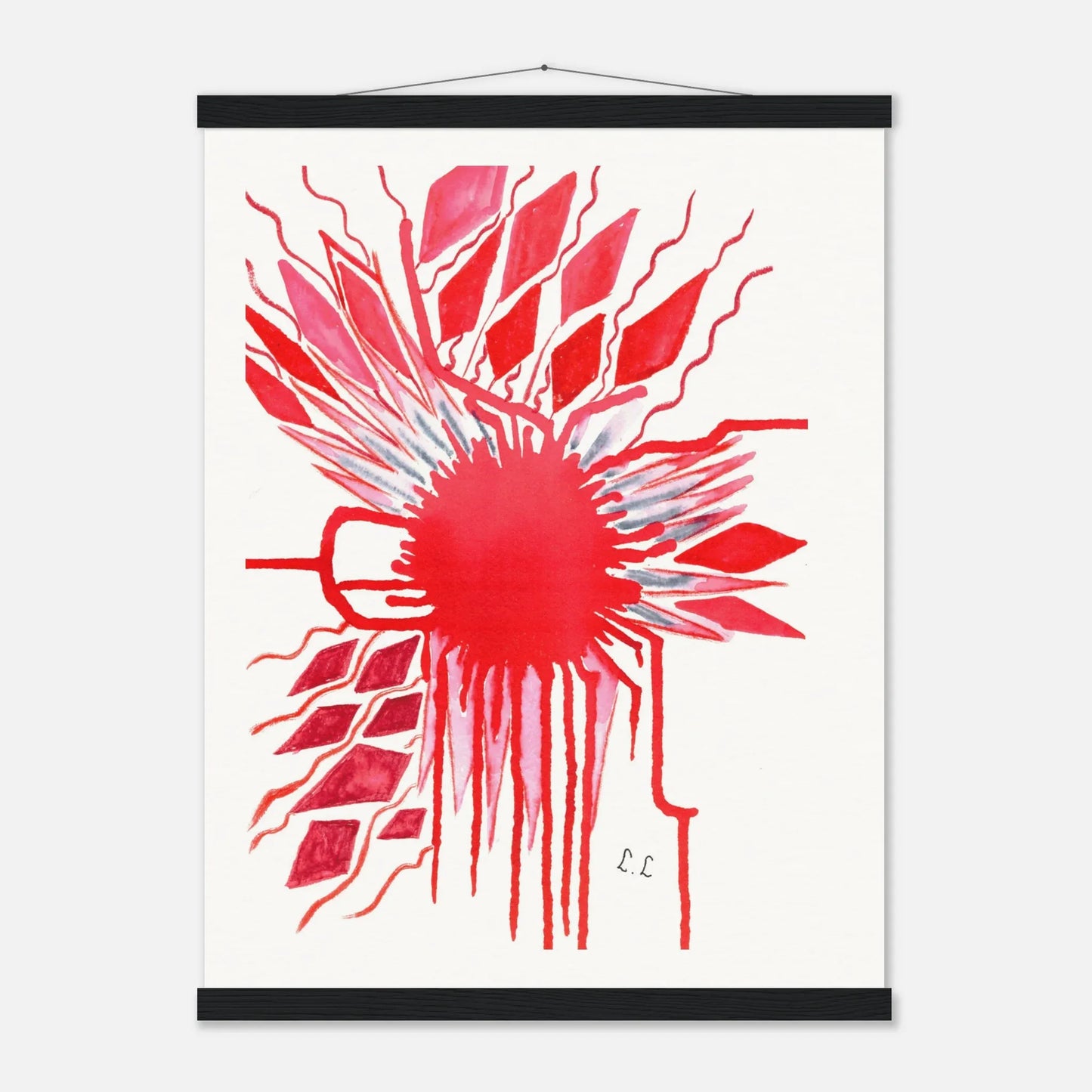 Museum-Quality Rouge Matte Paper Poster with Hanger - Laure Leprince - Artiste Peintre
