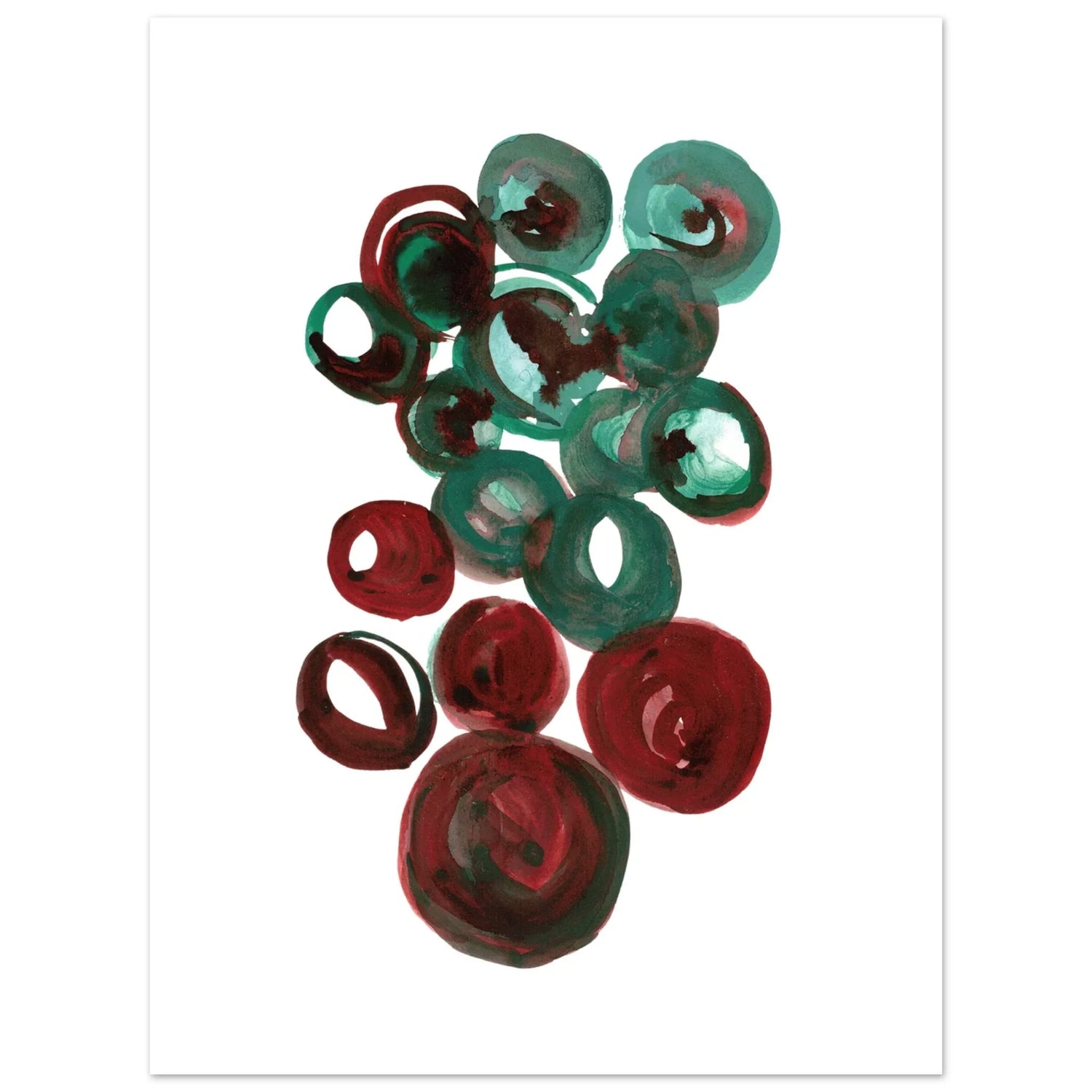 Affiche premium sur papier mat Resonance Emeraude – Art mural de qualité supérieure - Laure Leprince - Artiste Peintre