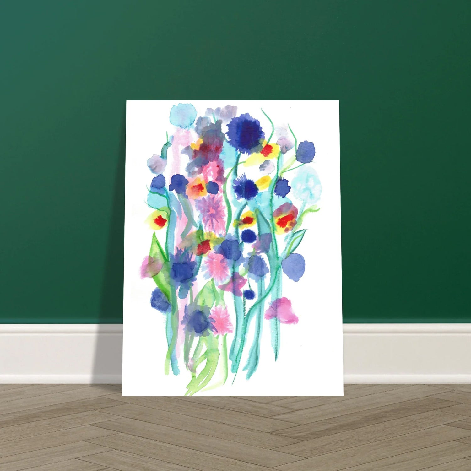 Affiche premium sur papier mat Jardin Chromatique – Art mural de qualité supérieure - Laure Leprince - Artiste Peintre