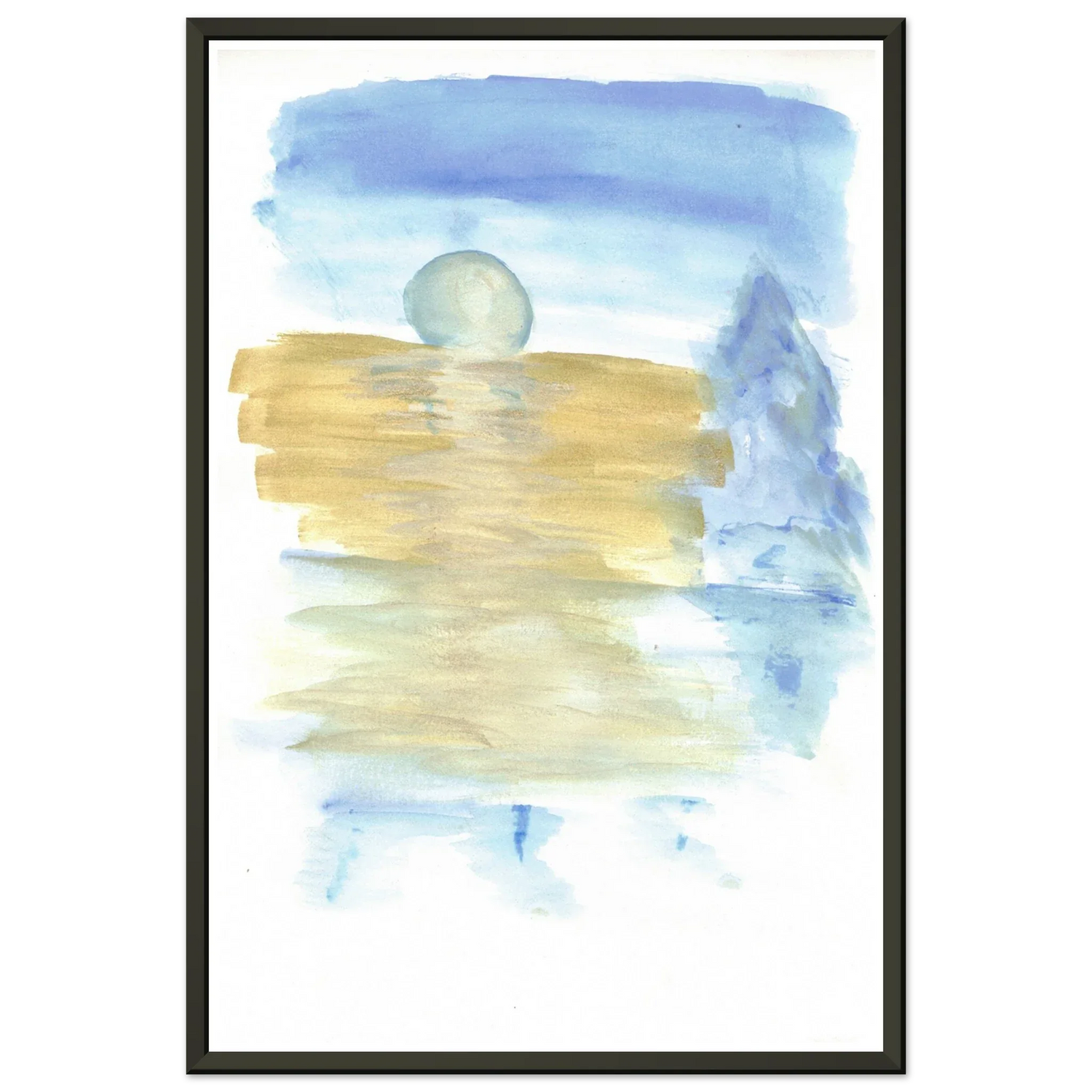 Classic Semi-Glossy Paper Metal Framed Post Blue Horizon - Laure Leprince - Artiste Peintre