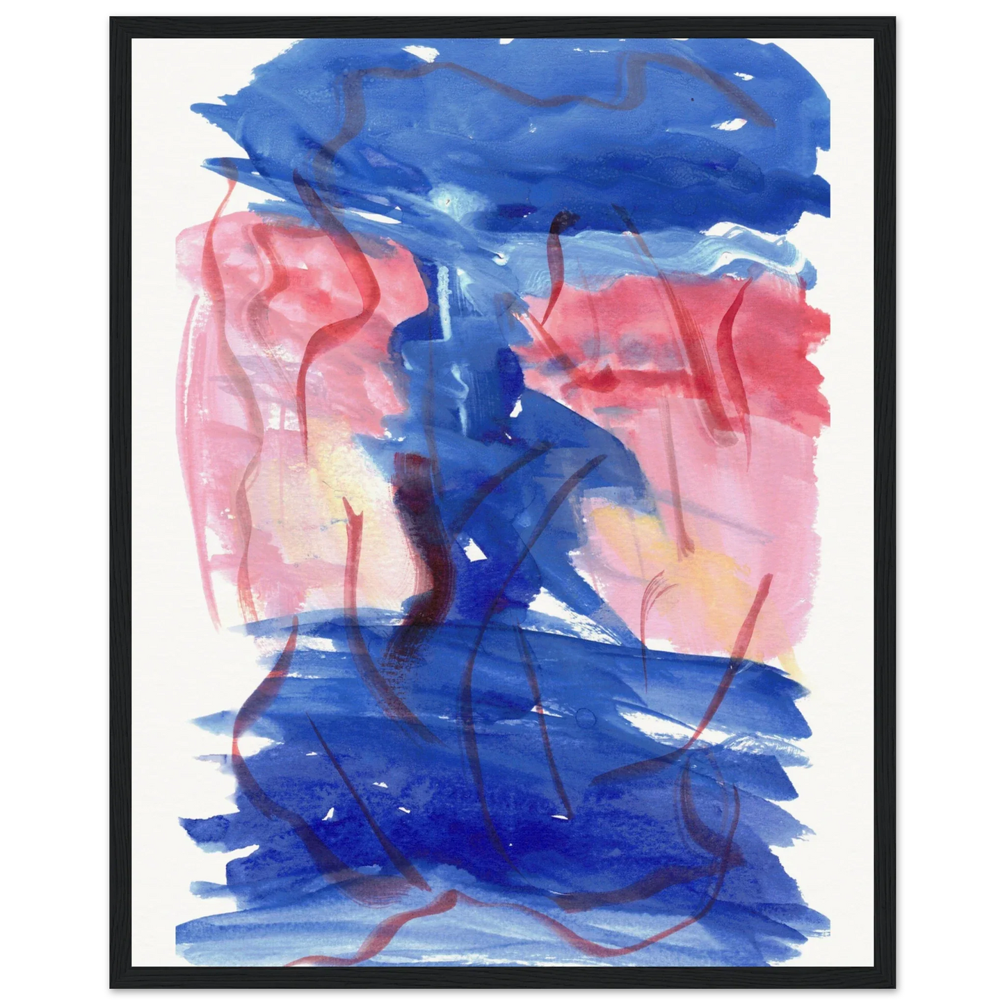 Affiche Encadrée Museum-Quality Matte Paper Wooden Framed Midnight Siren - Laure Leprince - Artiste Peintre