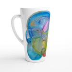 Mug à Latte en Céramique Blanche 500 ml Crystal Bloom – Élégant, durable et brillant - Laure Leprince - Artiste Peintre