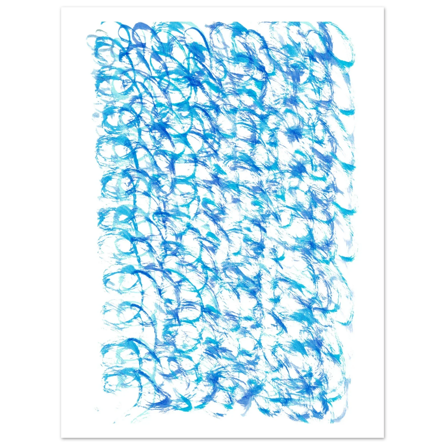 Affiche premium sur papier mat Blue Waves– Art mural de qualité supérieure - Laure Leprince - Artiste Peintre