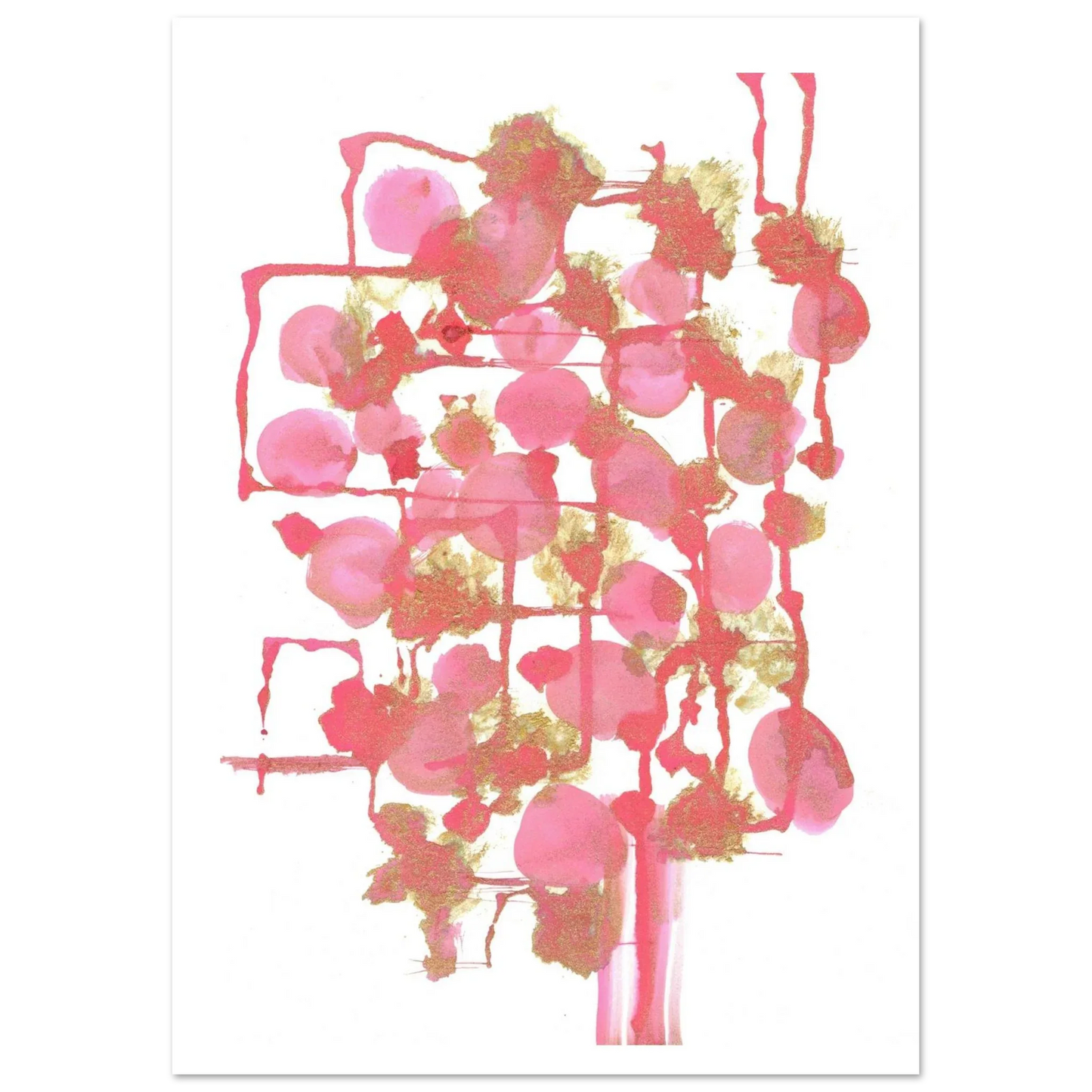 Premium Matte Paper Poster Aquarelle Originale RDJ3-11 - Laure Leprince - Artiste Peintre