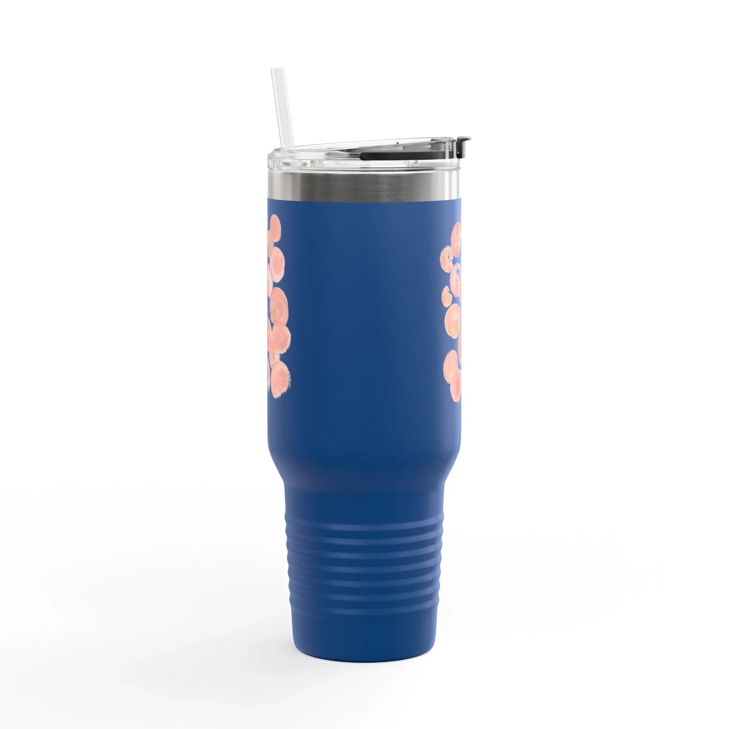 40oz Insulated Travel Mug – Rosee Petale Watercolor Design - Laure Leprince - Artiste Peintre