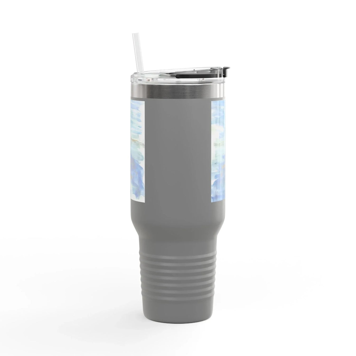 40oz Insulated Travel Mug – Silent Water Watercolor Design - Laure Leprince - Artiste Peintre