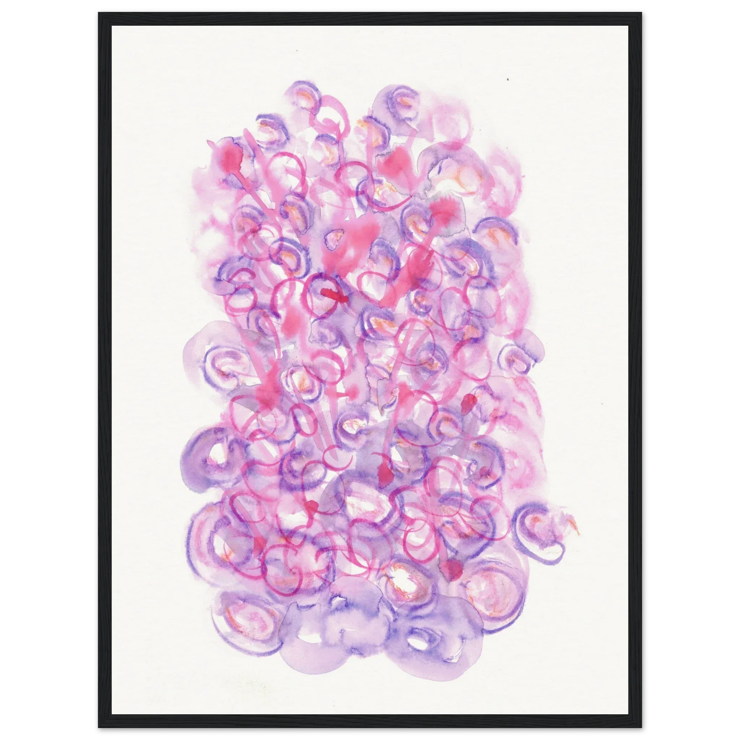 Affiche Encadrée Museum-Quality Matte Paper Wooden Framed Floraison Intime - Laure Leprince - Artiste Peintre