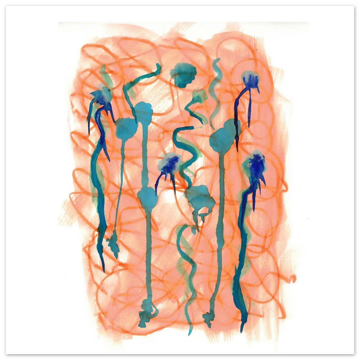 Premium Matte Paper Poster Aquarelle Originale RDJ3-8 - Laure Leprince - Artiste Peintre