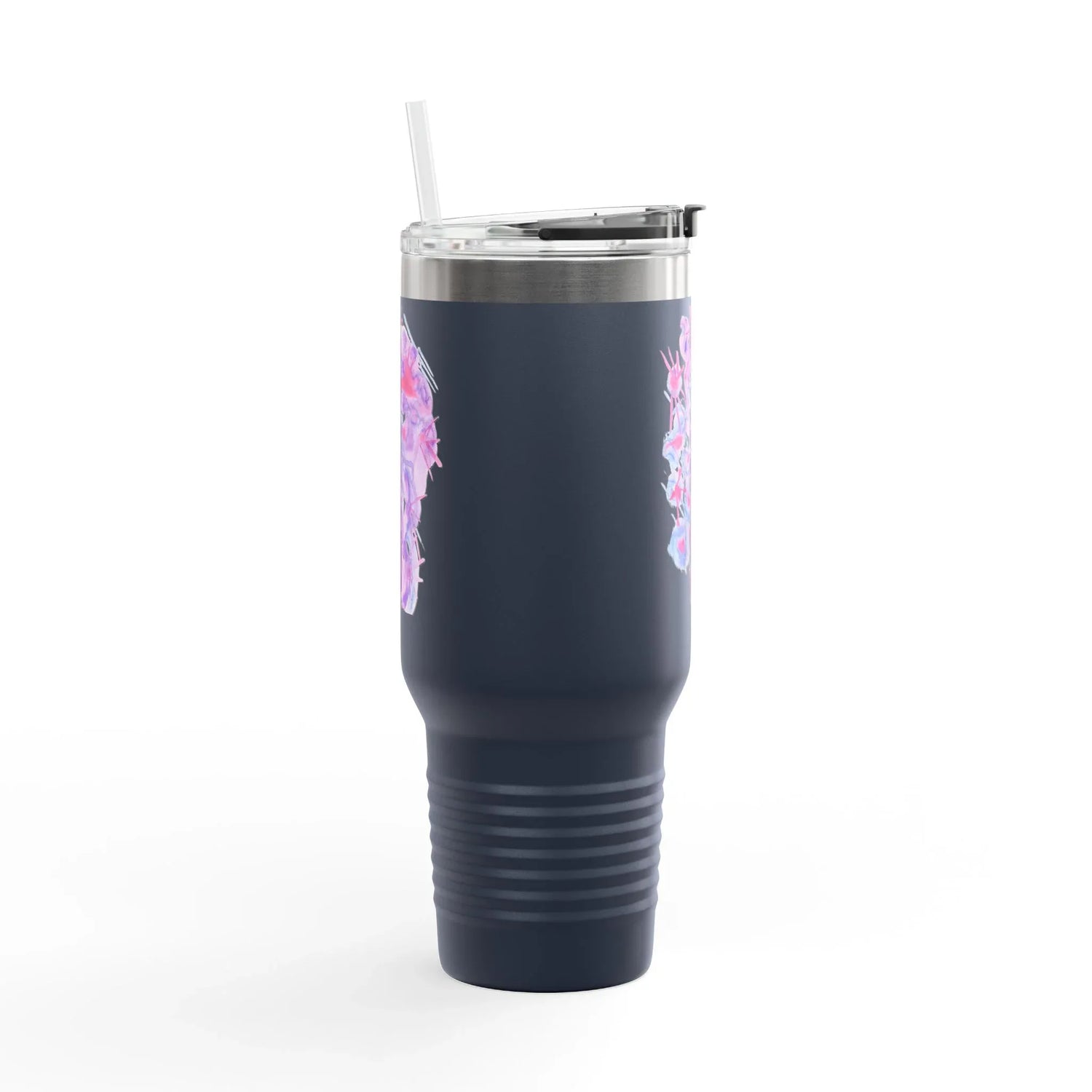 40oz Insulated Travel Mug – Nebuleuse Pourpre Watercolor Design - Laure Leprince - Artiste Peintre