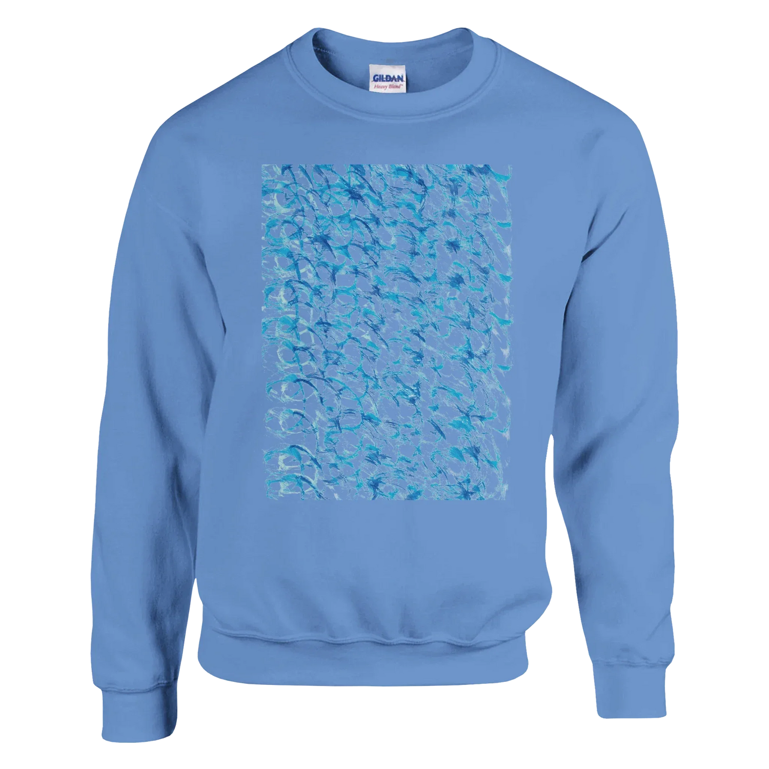 Sweatshirt Unisexe Classique Blue Waves– Impression Artistique Multicolore - Laure Leprince - Artiste Peintre