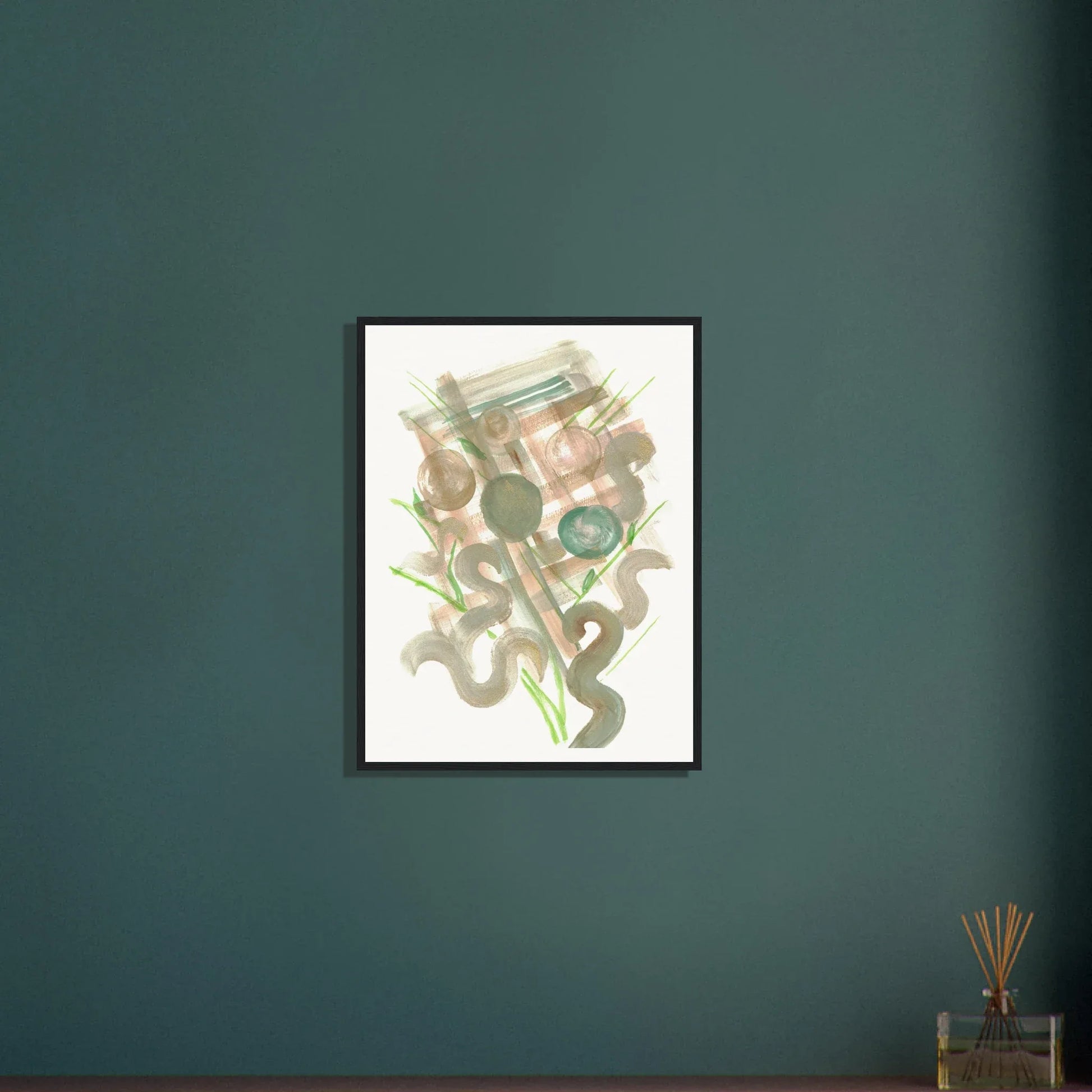 Affiche Encadrée Museum-Quality Matte Paper Wooden Framed Moss Geometry - Laure Leprince - Artiste Peintre