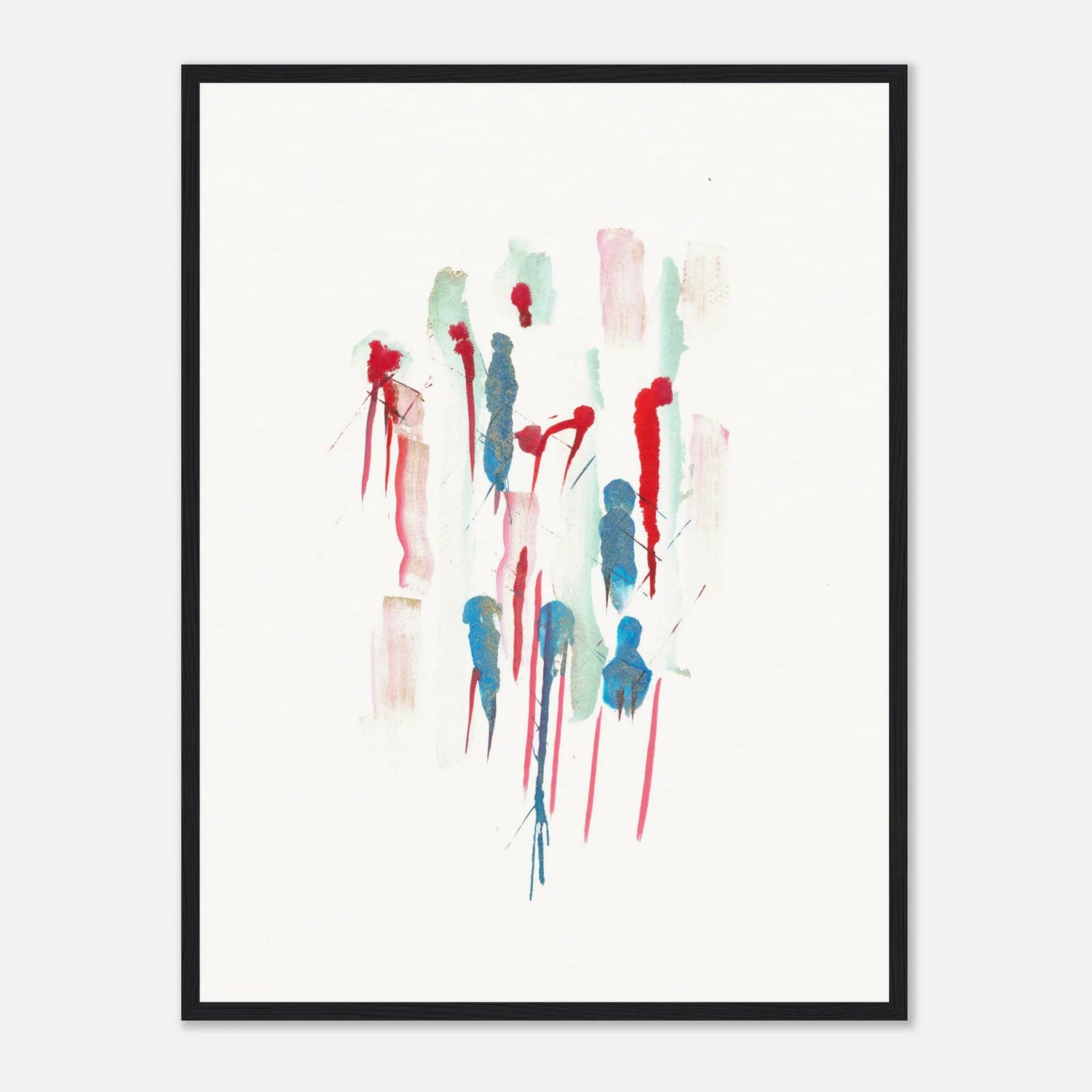 Museum-Quality Matte Paper Wooden Framed Poster Personnages - Laure Leprince - Artiste Peintre