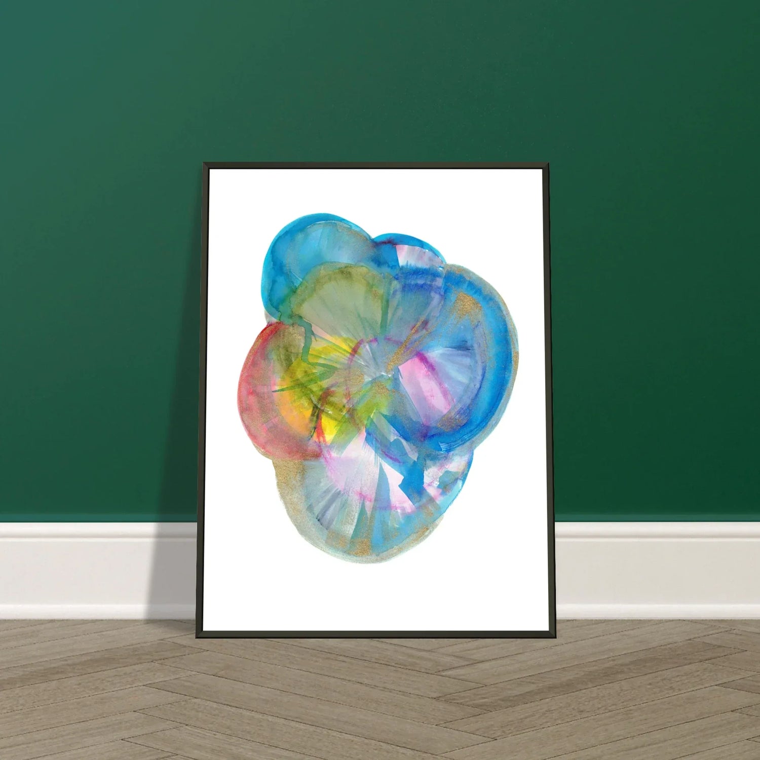 Classic Semi-Glossy Paper Metal Framed Poste Crystal Bloom - Laure Leprince - Artiste Peintre