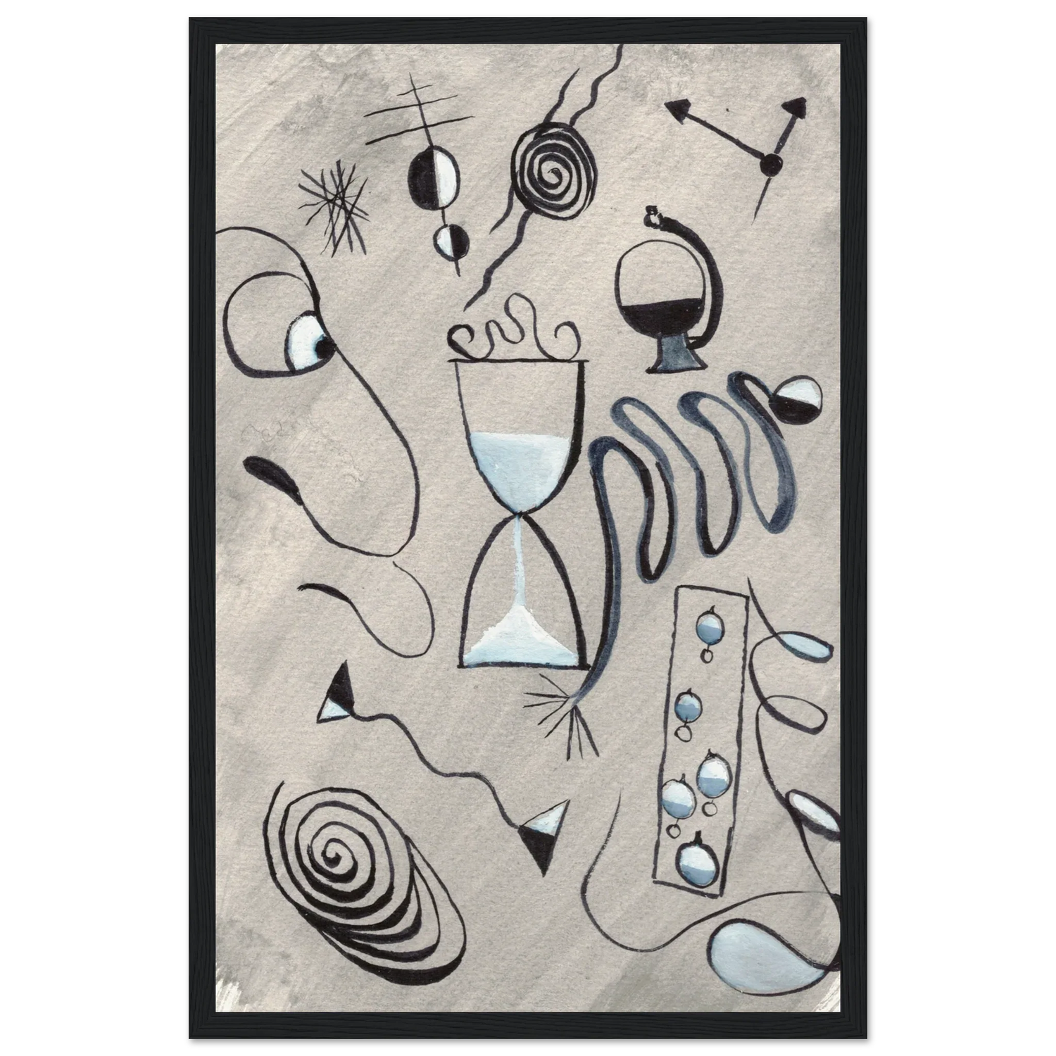 Affiche encadrée bois | Papier mat qualité musée | Aquarelle originale Laure Leprince - Laure Leprince - Artiste Peintre