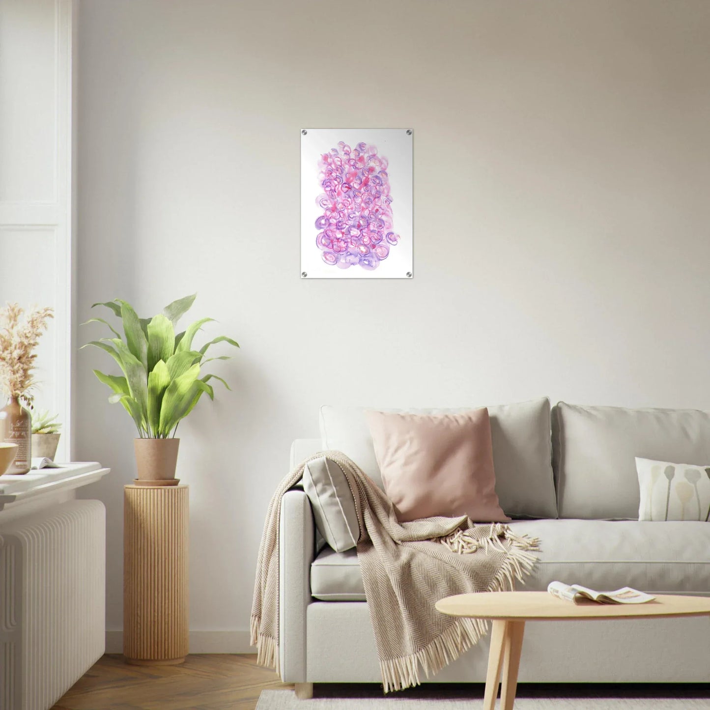 Impression sur acrylique brillante Floraison Intime| Art contemporain par Laure Leprince - Laure Leprince - Artiste Peintre