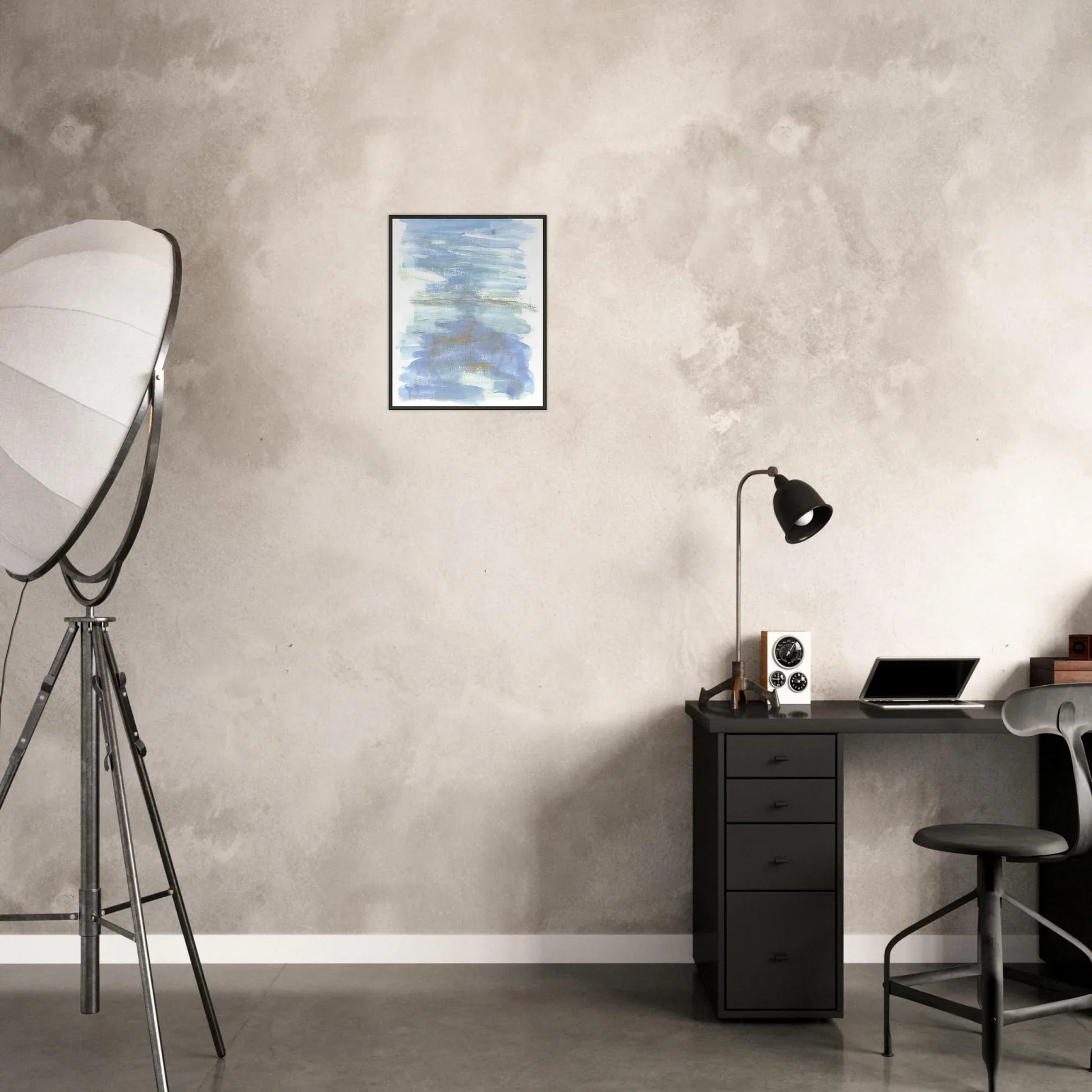 Classic Semi-Glossy Paper Metal Framed Poster Silent Water - Laure Leprince - Artiste Peintre