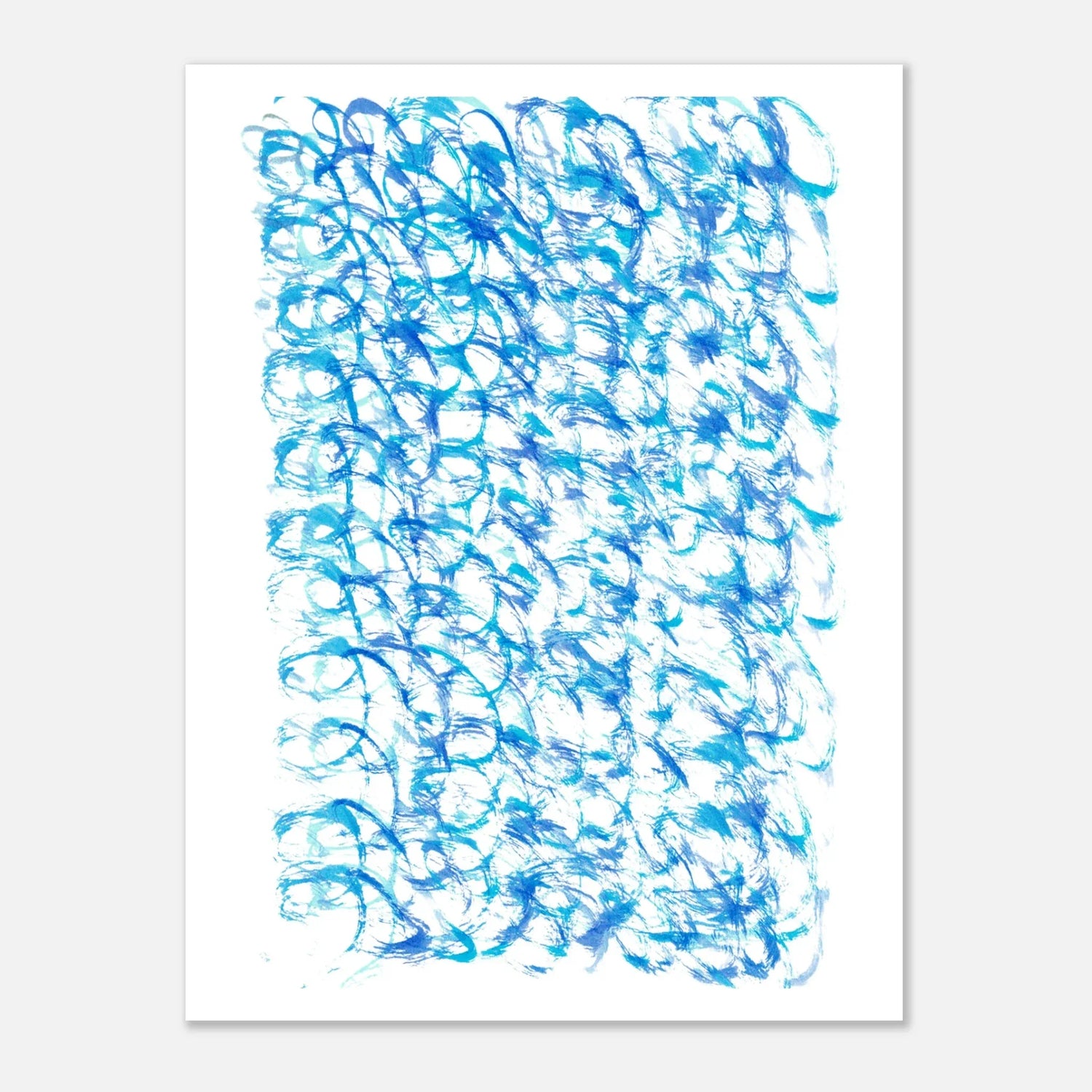 Affiche premium sur papier mat Blue Waves– Art mural de qualité supérieure - Laure Leprince - Artiste Peintre