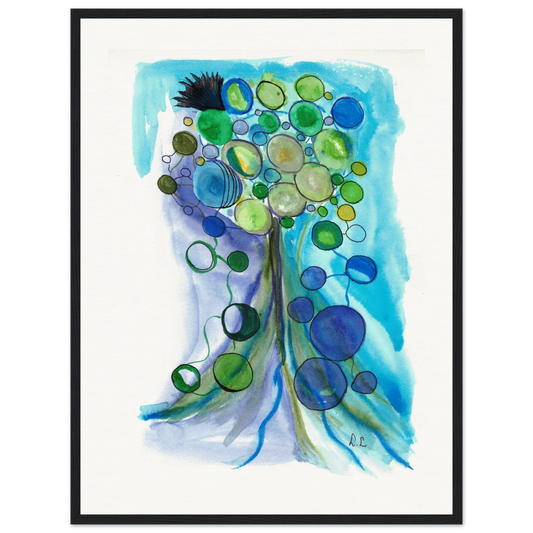 Museum-Quality Matte Paper Wooden Framed Poster Ecosphères - Laure Leprince - Artiste Peintre