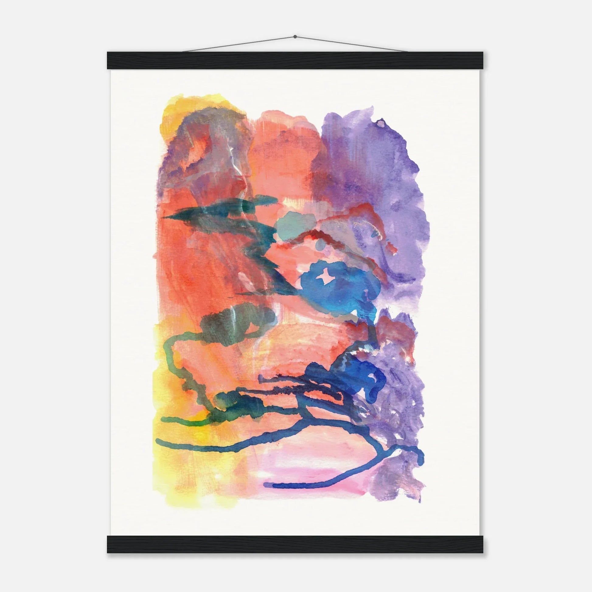 Museum-Quality Matte Paper Poster with Hanger Neon mirage - Laure Leprince - Artiste Peintre