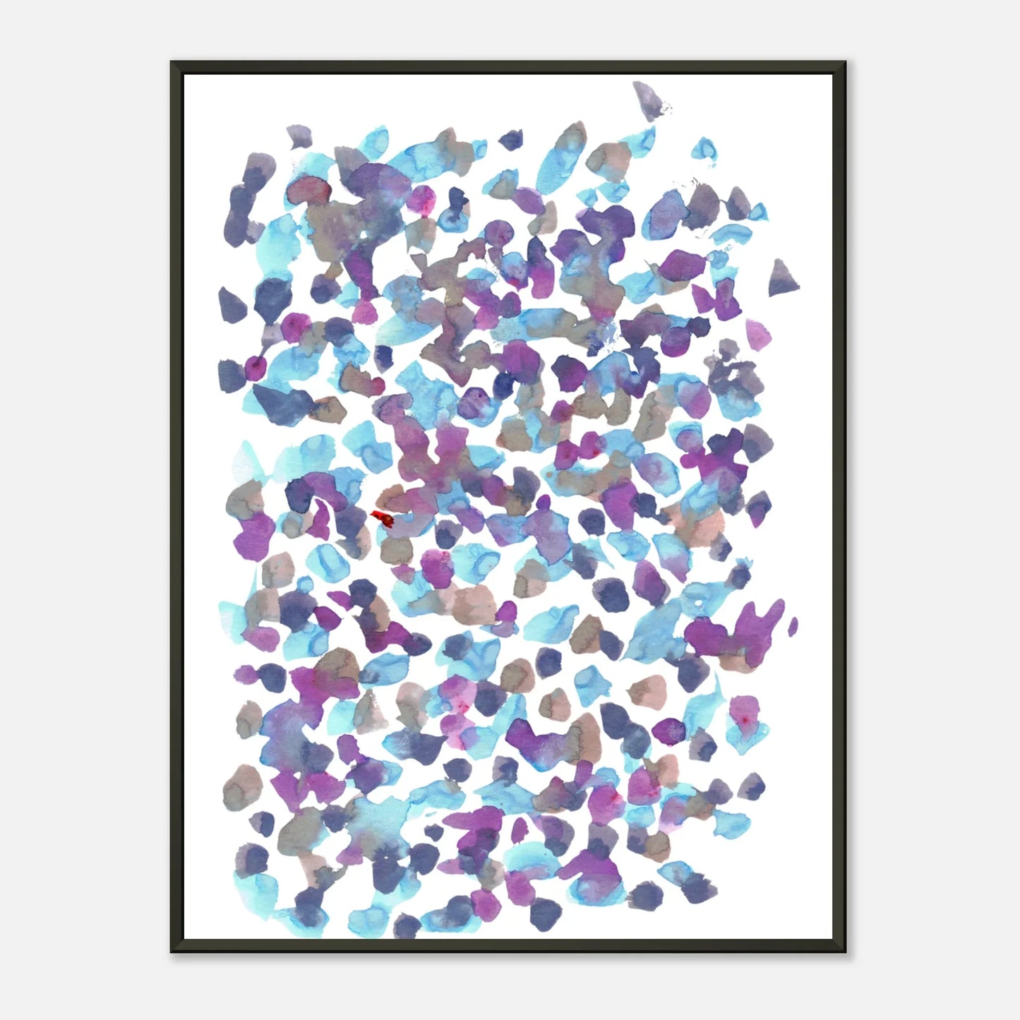 Classic Semi-Glossy Paper Metal Framed Poster Fragments indigo - Laure Leprince - Artiste Peintre