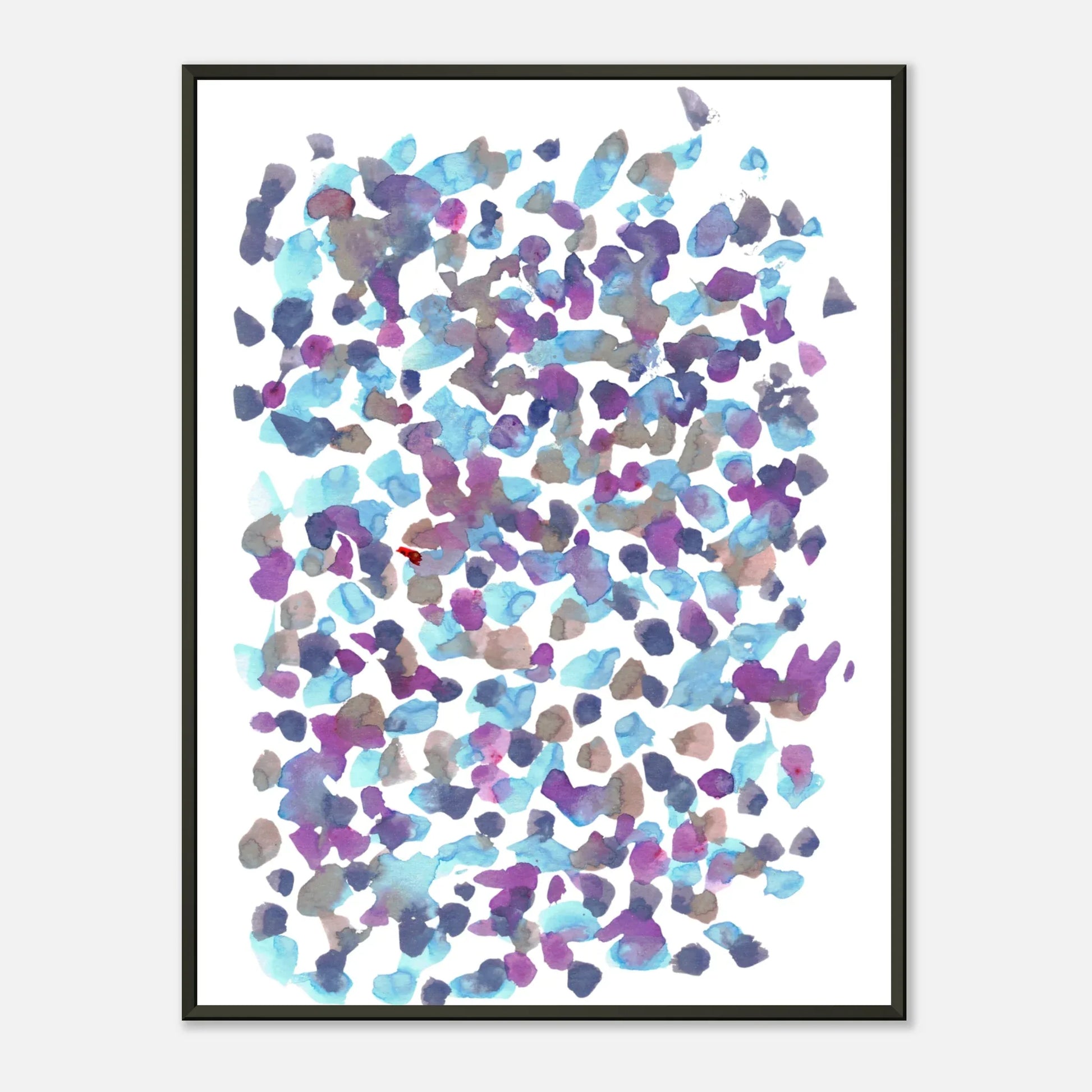 Classic Semi-Glossy Paper Metal Framed Poster Fragments indigo - Laure Leprince - Artiste Peintre