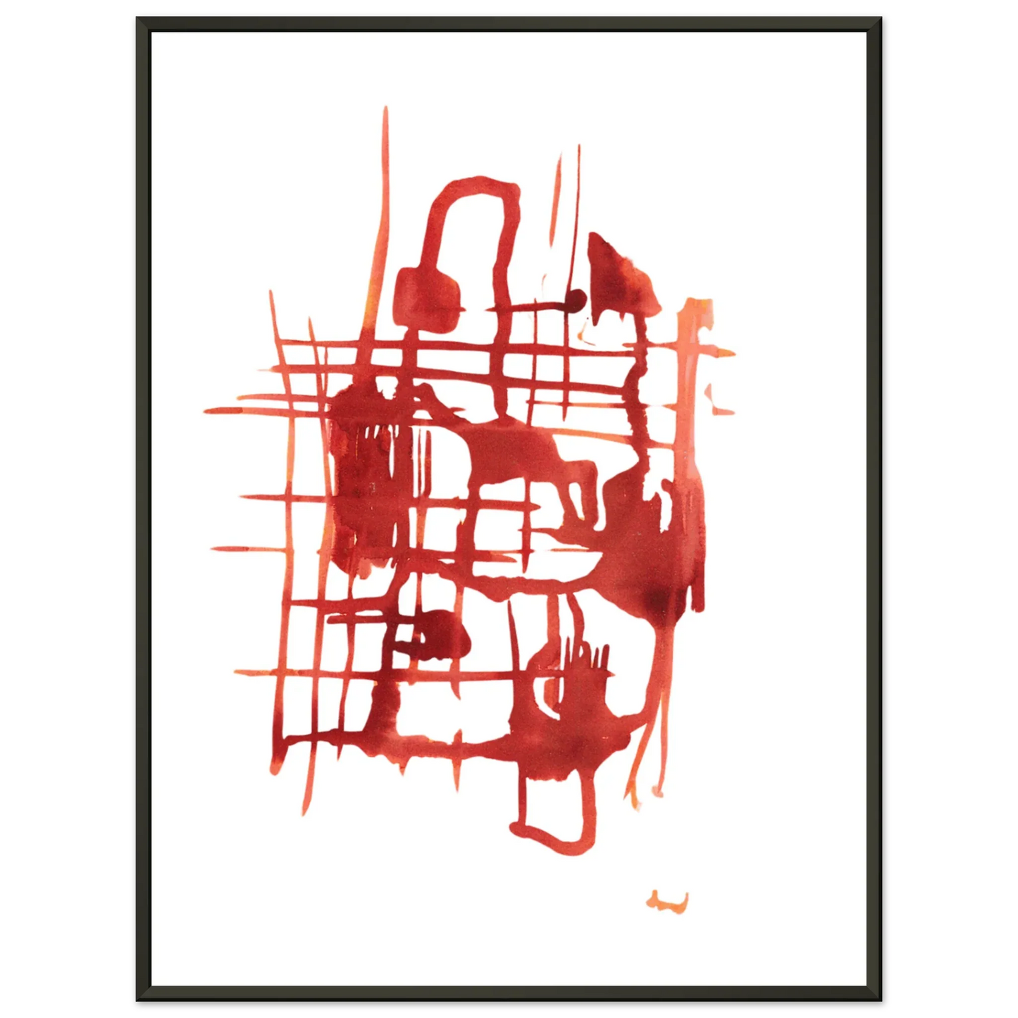 Classic Semi-Glossy Paper Metal Framed Poster Solar Frame - Laure Leprince - Artiste Peintre