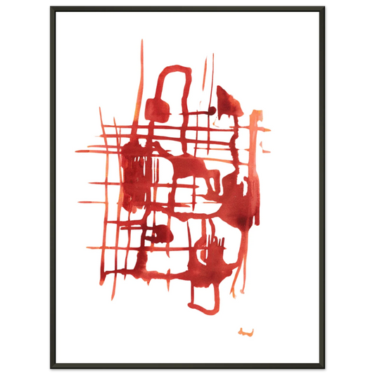 Classic Semi-Glossy Paper Metal Framed Poster Solar Frame - Laure Leprince - Artiste Peintre