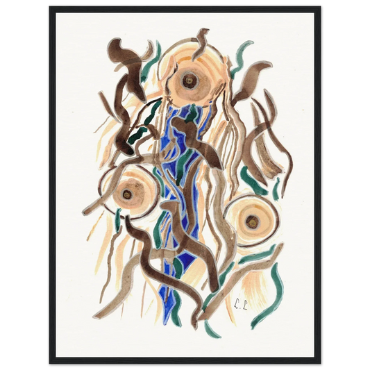 Affiche Encadrée Museum-Quality Matte Paper Wooden Framed Cometes - Laure Leprince - Artiste Peintre