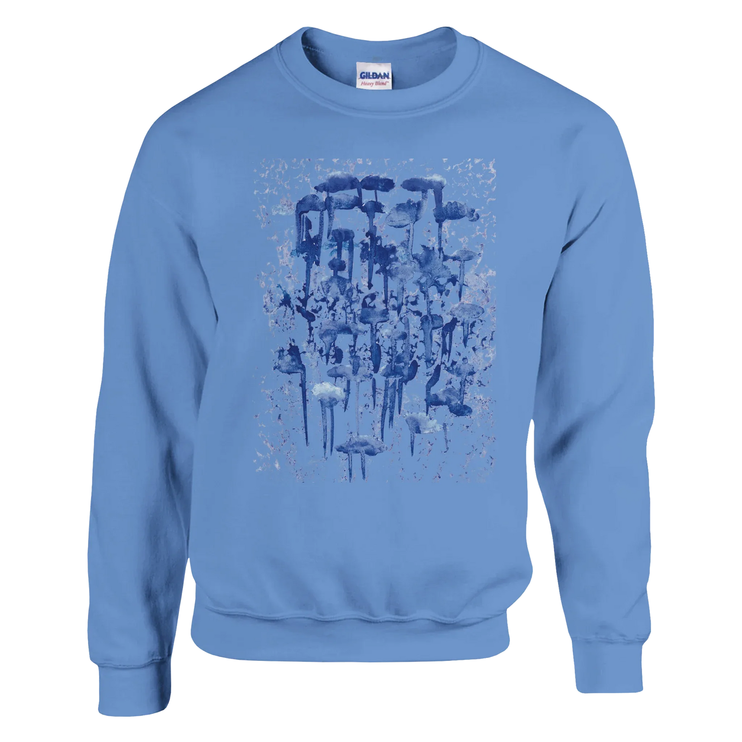 Sweatshirt Unisexe Classique Forêt Indigo – Impression Artistique Multicolore | Premium Cotton Blend - Laure Leprince - Artiste Peintre