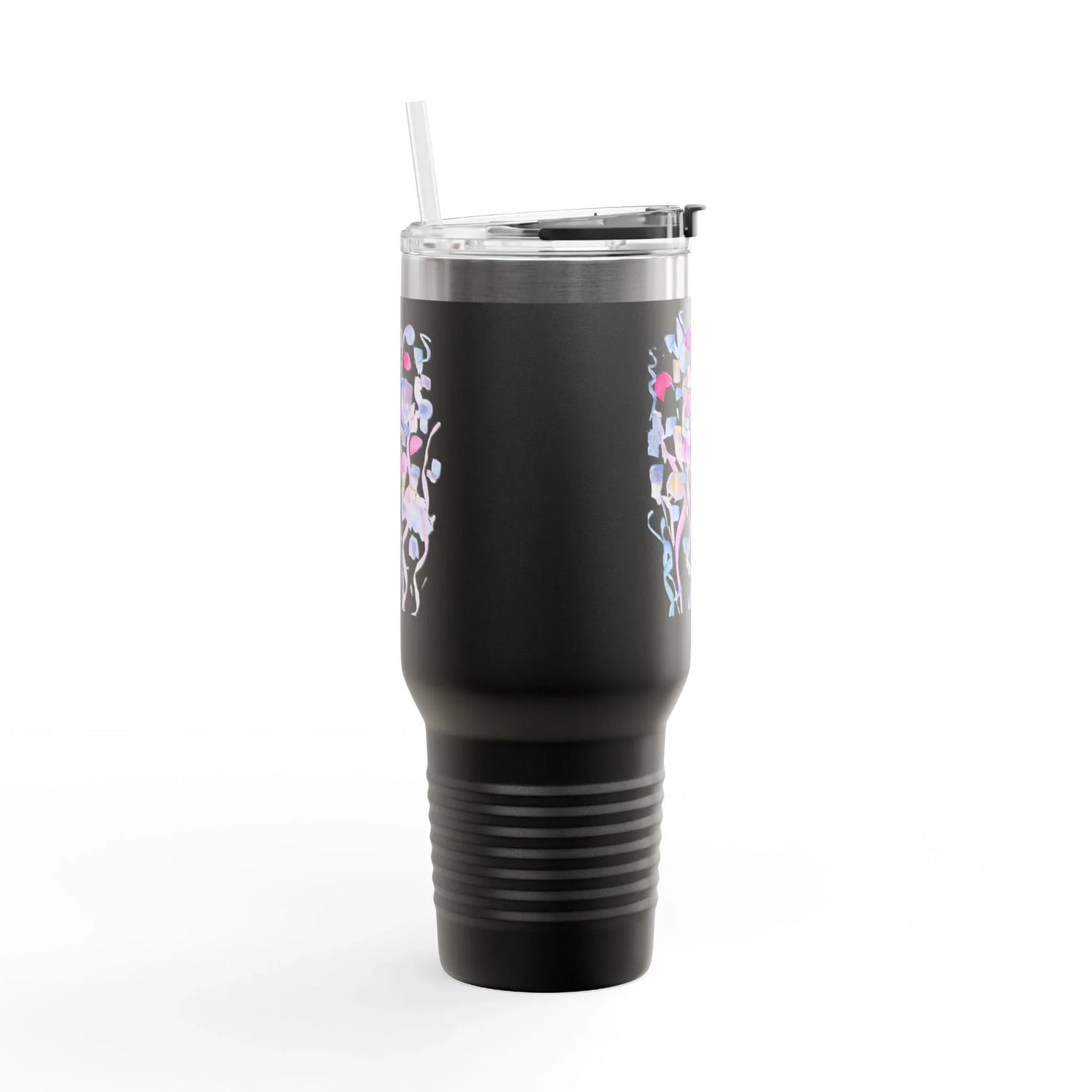 40oz Insulated Travel Mug – Petal Drift Watercolor Design - Laure Leprince - Artiste Peintre