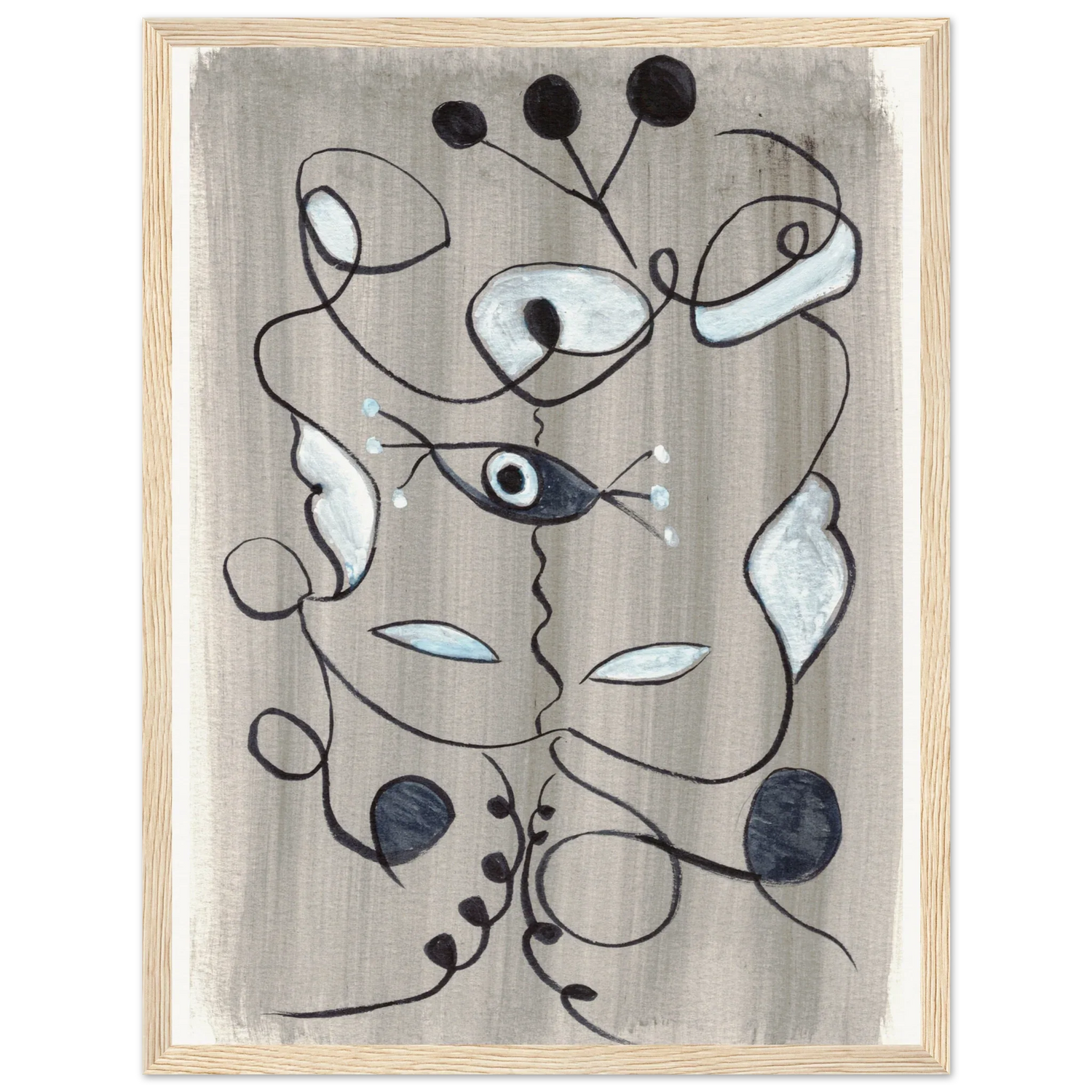 Affiche encadrée bois | Papier mat qualité musée | Aquarelle originale Laure Leprince - Laure Leprince - Artiste Peintre