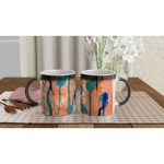 Mug magique en céramique 325 ml – Révèlez votre motif à la chaleur Saphir Ambre - Laure Leprince - Artiste Peintre