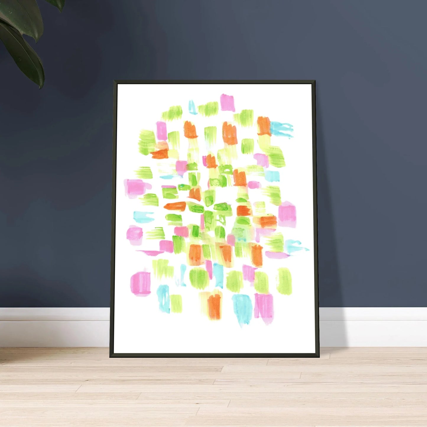 Classic Semi-Glossy Paper Metal Framed Poster Pastel Mosaïc - Laure Leprince - Artiste Peintre