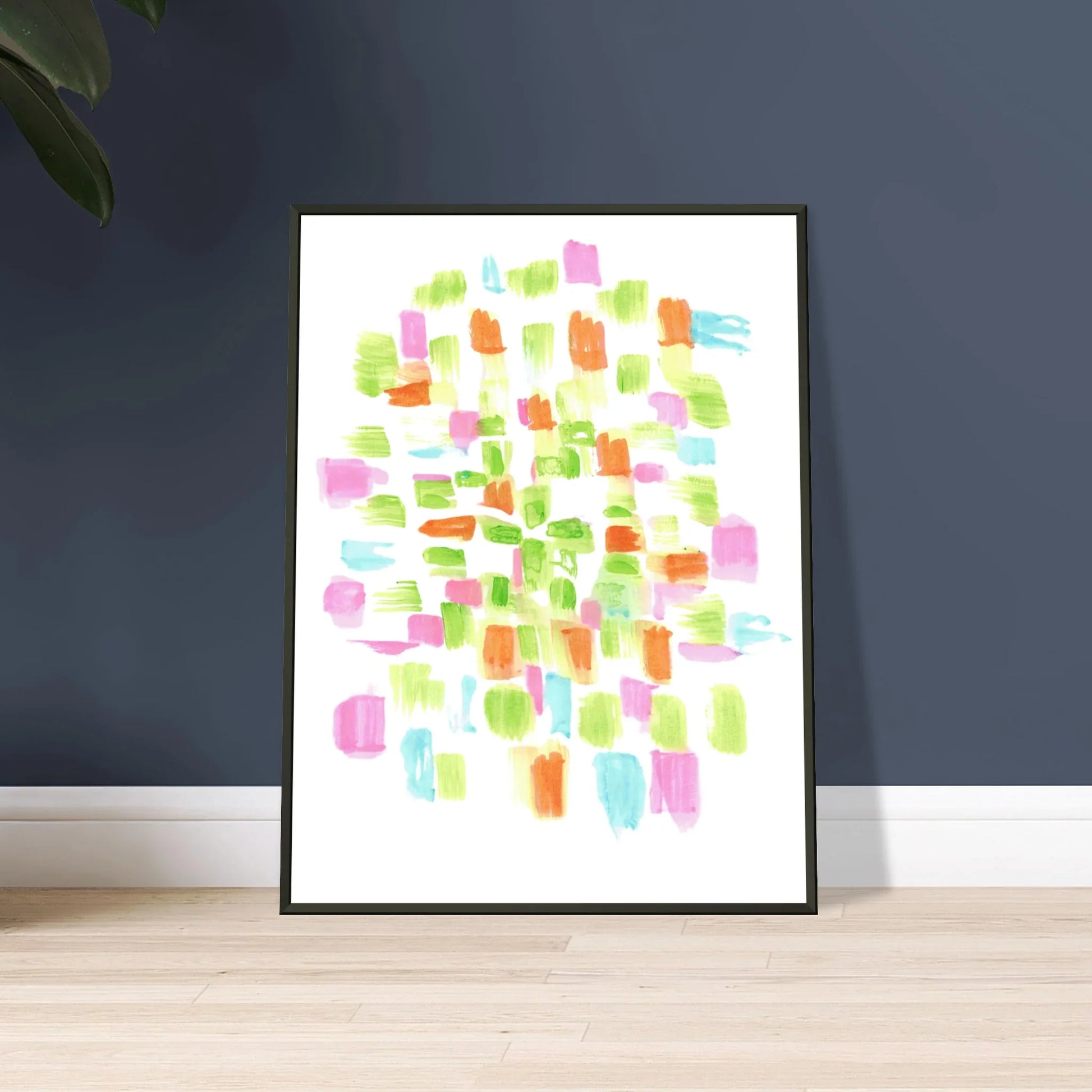 Classic Semi-Glossy Paper Metal Framed Poster Pastel Mosaïc - Laure Leprince - Artiste Peintre