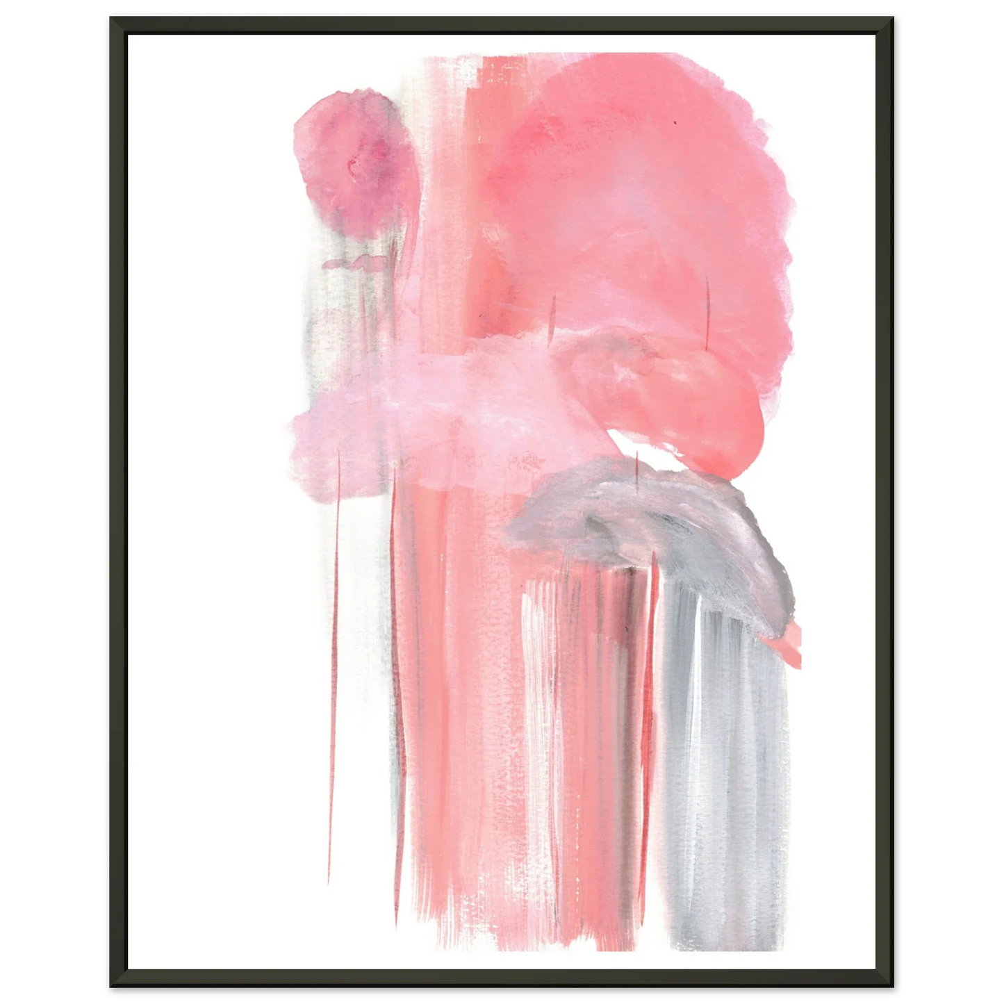 Aquarelle Encadrée Aluminium Élégant – Par l'Artiste Laure Leprince Blush Cascade - Laure Leprince - Artiste Peintre