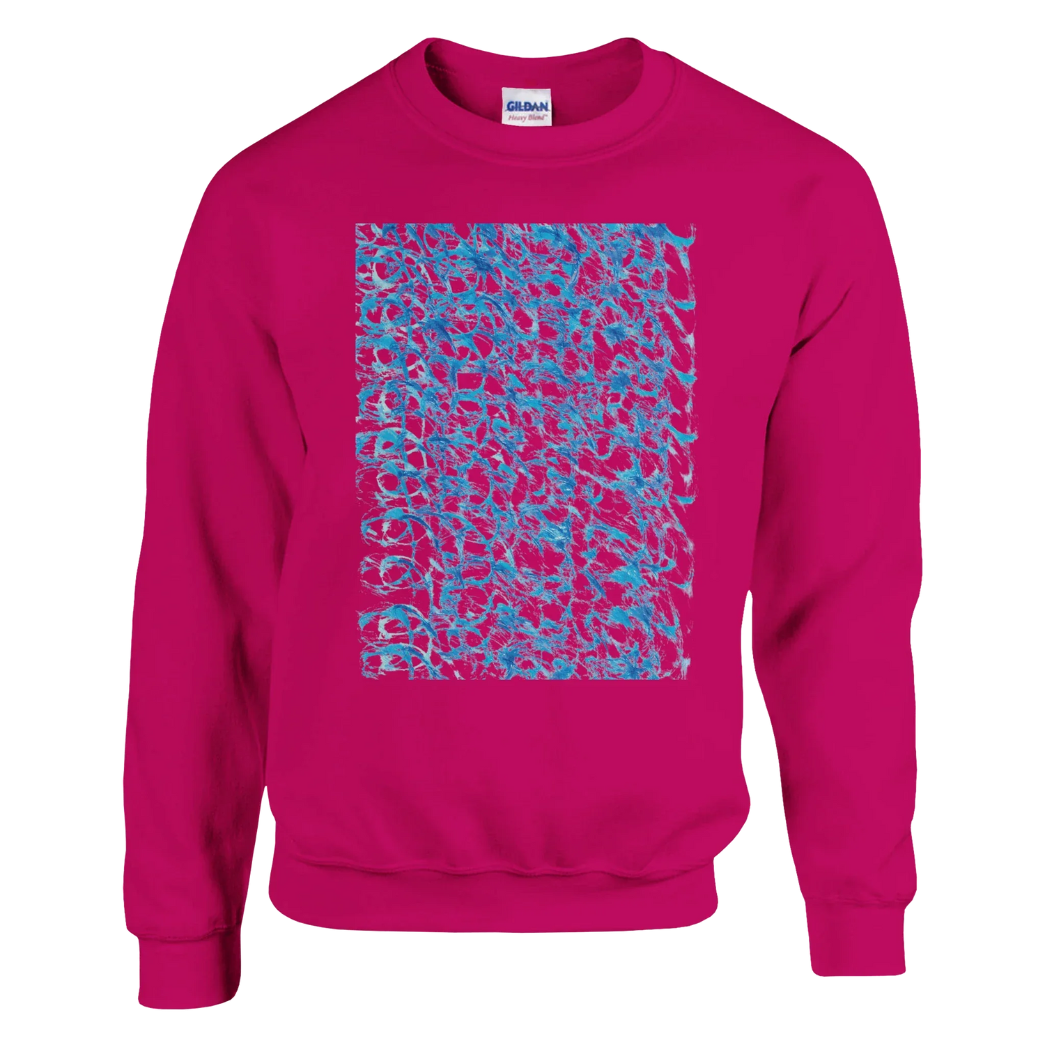Sweatshirt Unisexe Classique Blue Waves– Impression Artistique Multicolore - Laure Leprince - Artiste Peintre