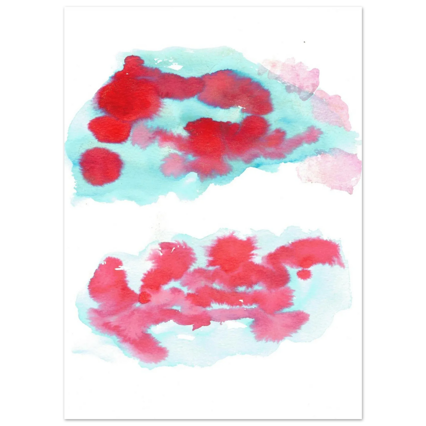 Premium Matte Paper Poster Aquarelle Originale RDJ3-7 - Laure Leprince - Artiste Peintre