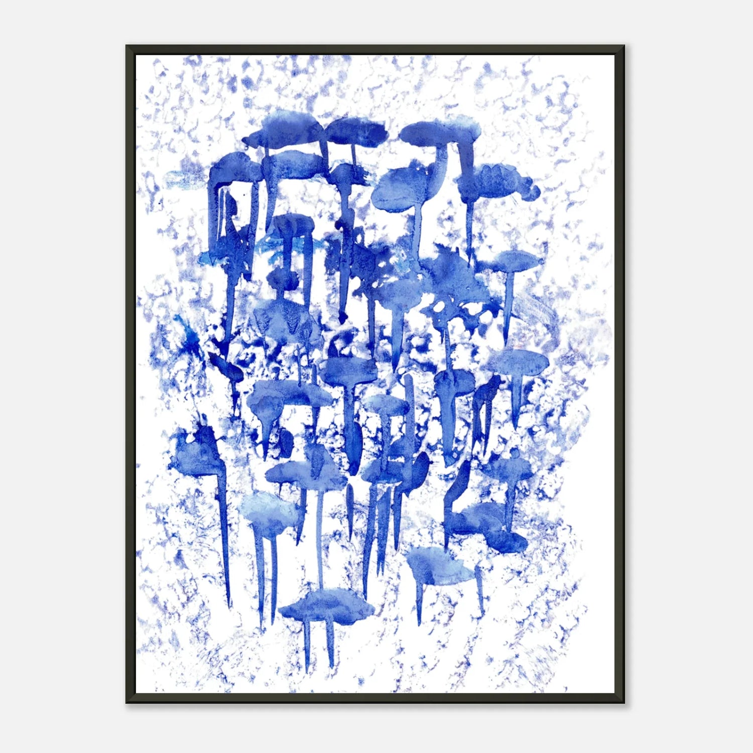 Classic Semi-Glossy Paper Metal Framed Poste Forêt Indigo - Laure Leprince - Artiste Peintre