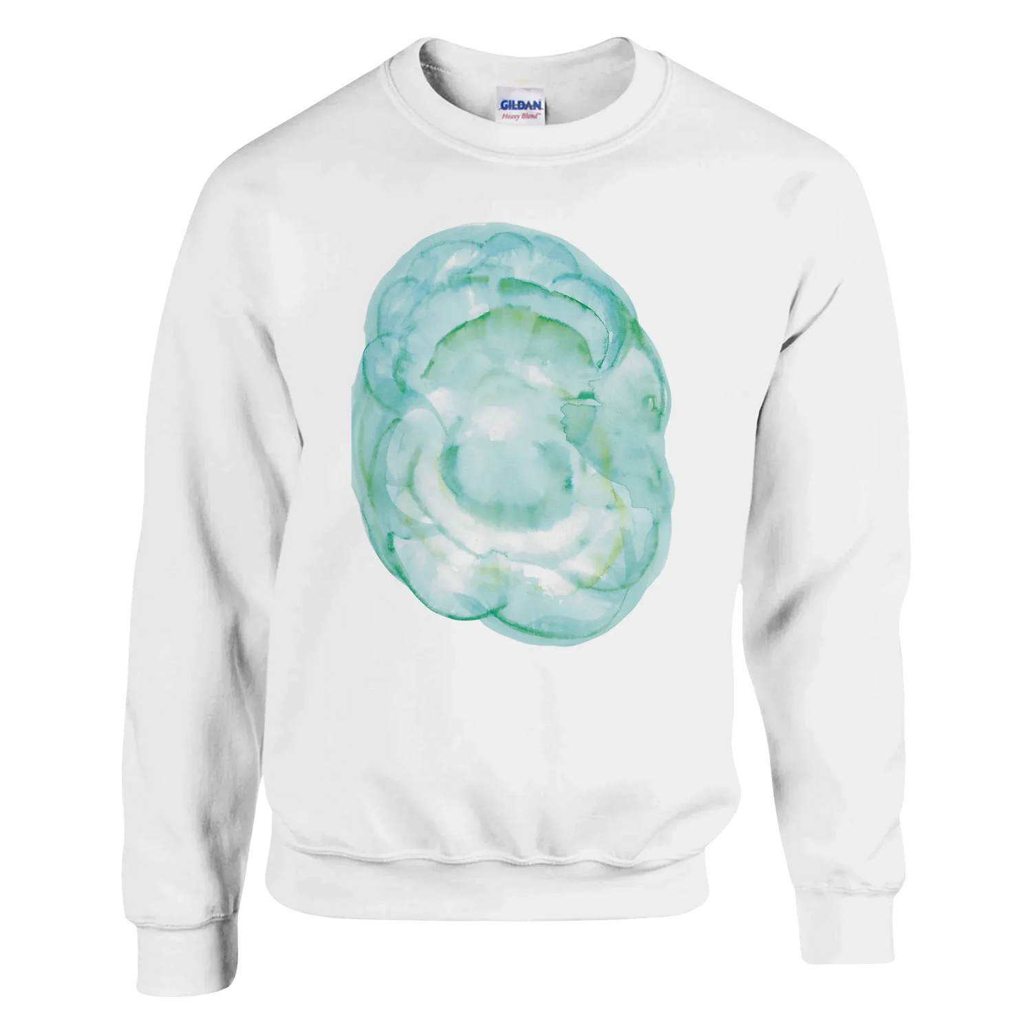 Sweatshirt Unisexe Classique Aqua Bloom – Impression Artistique Multicolore - Laure Leprince - Artiste Peintre