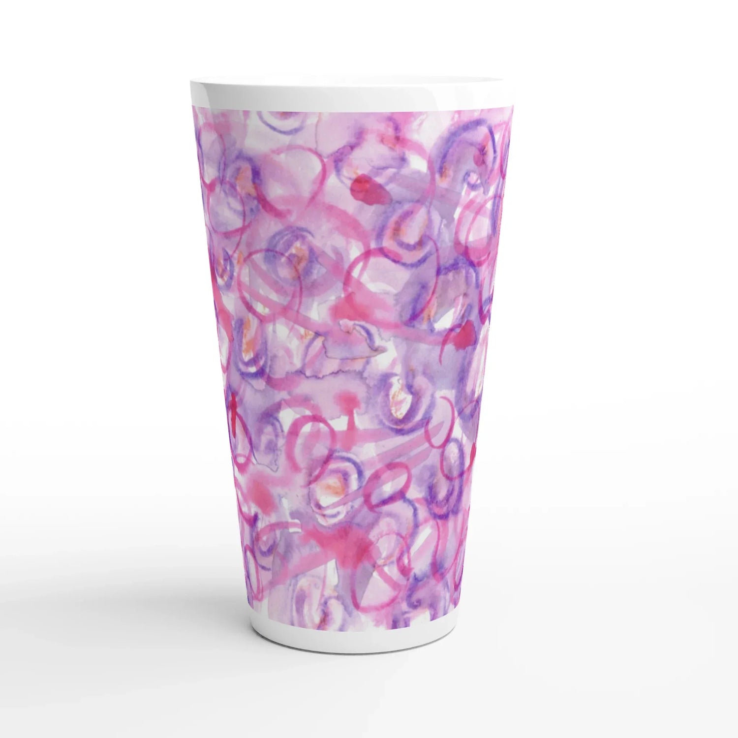 Mug à Latte en Céramique 500 ml Floraison Intime – Élégant, durable et brillant - Laure Leprince - Artiste Peintre