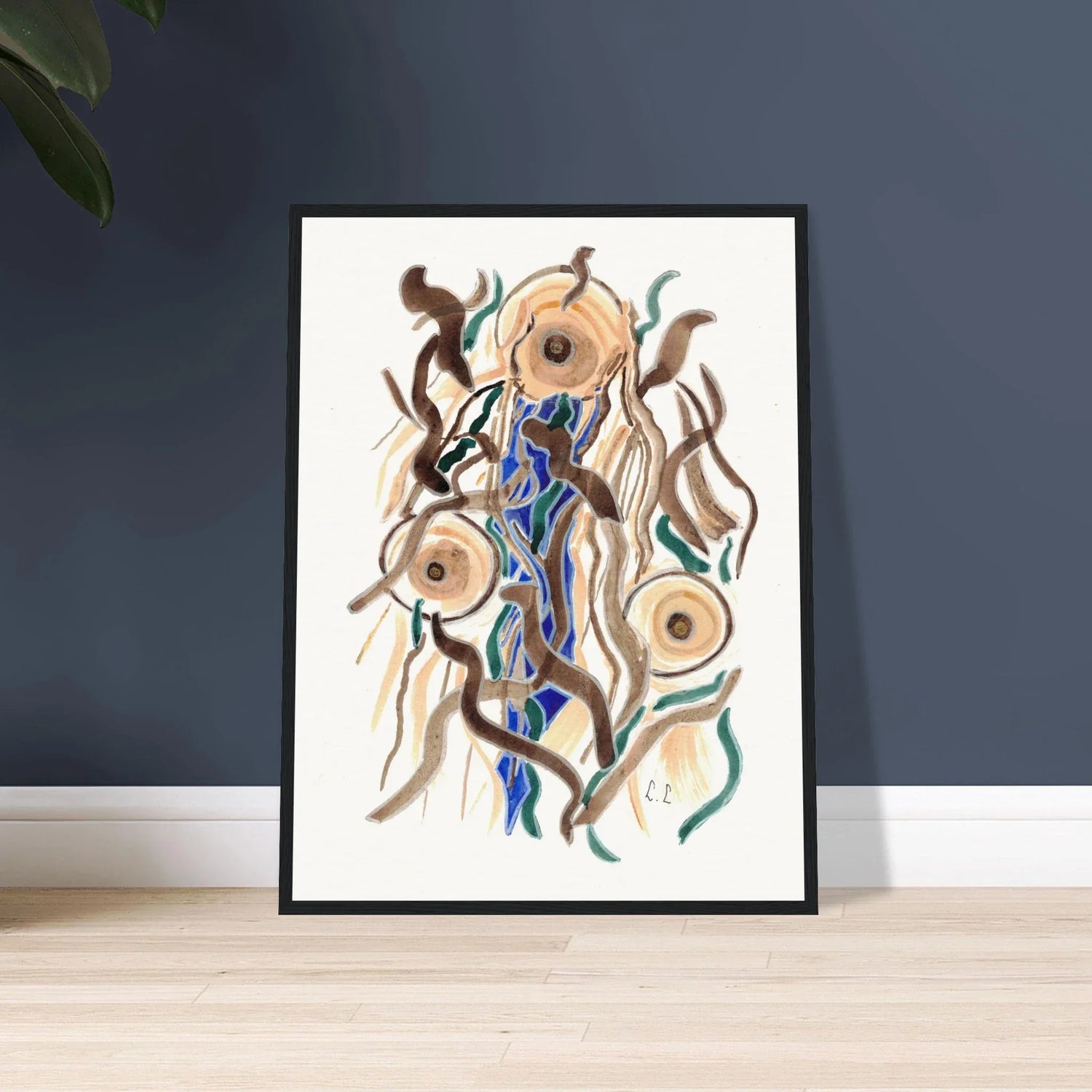 Affiche Encadrée Museum-Quality Matte Paper Wooden Framed Cometes - Laure Leprince - Artiste Peintre